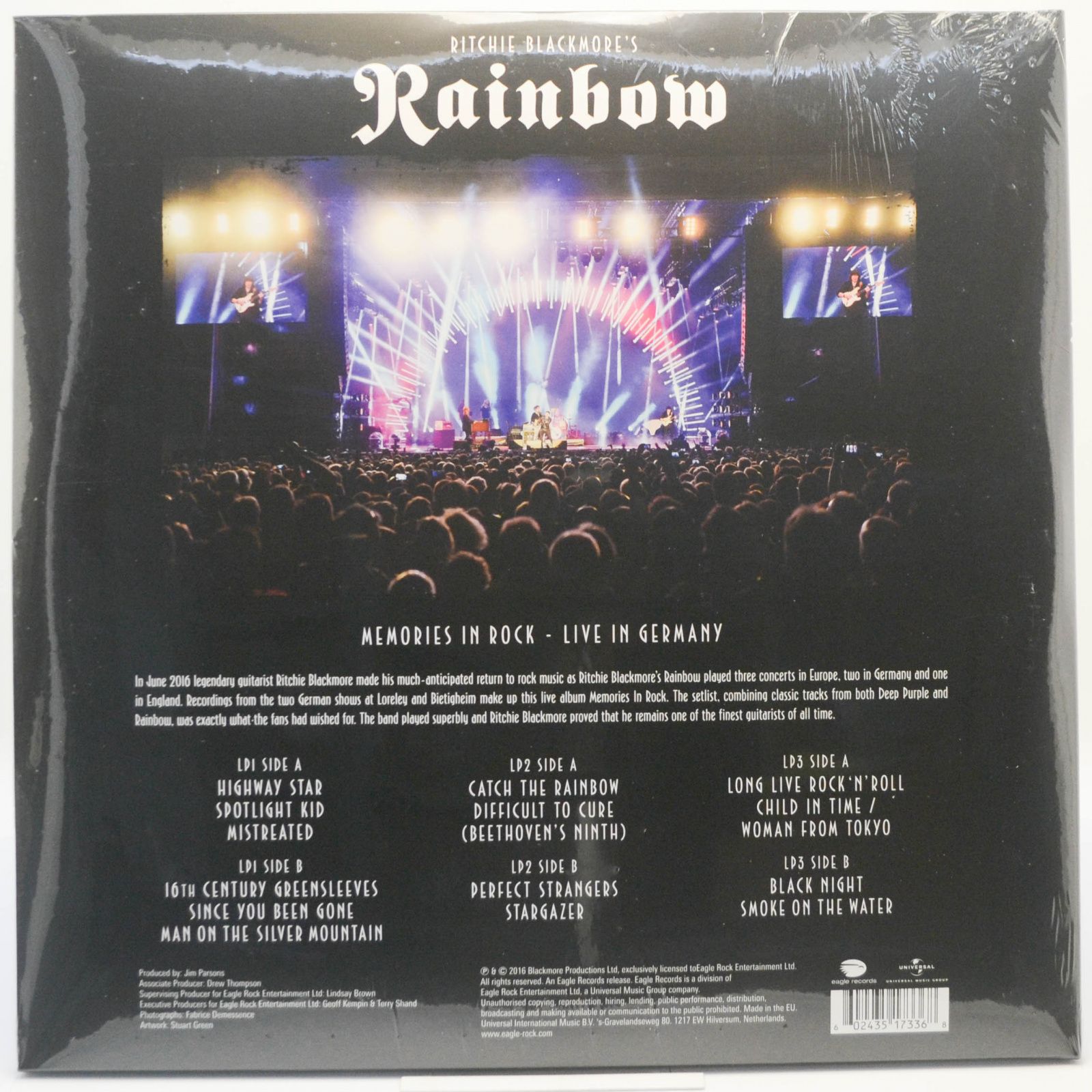 Ritchie Blackmore's Rainbow — Memories In Rock - Live In Germany (3LP), 2020