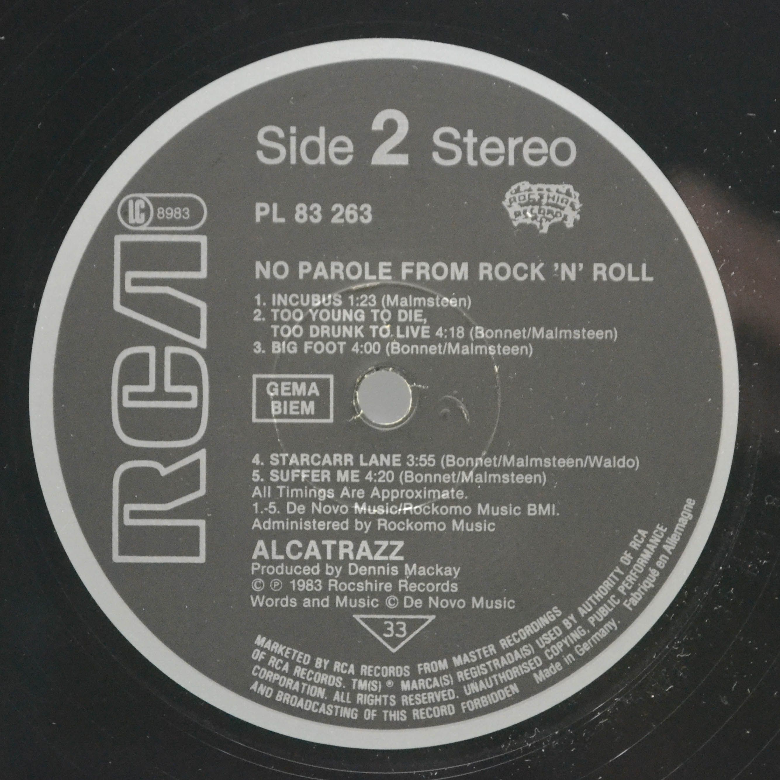 Alcatrazz — No Parole From Rock 'N' Roll, 1983