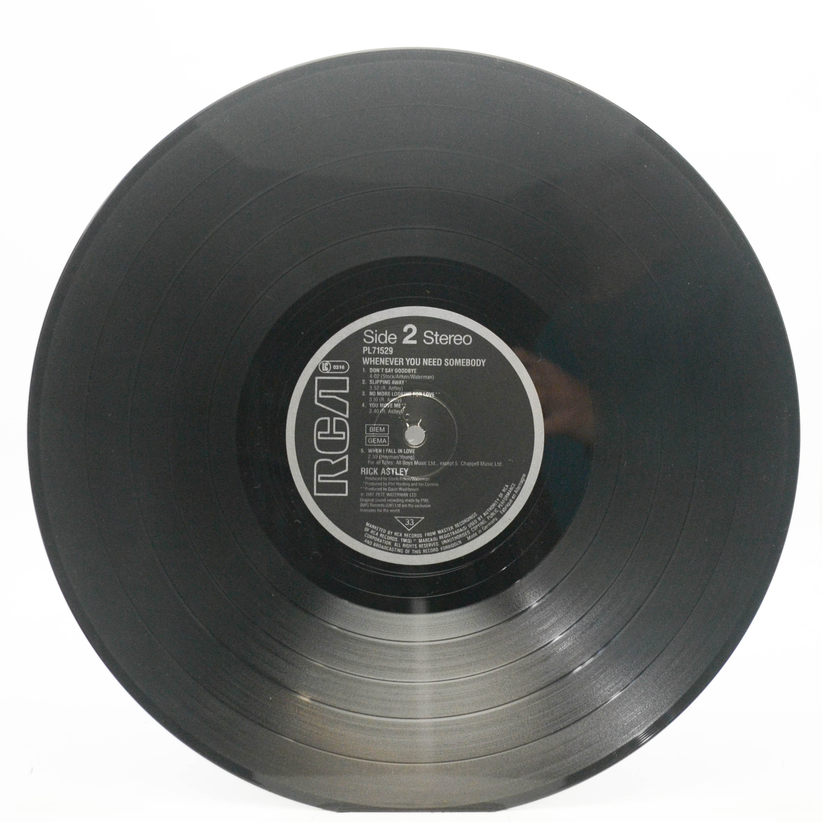 Rick Astley — Whenever You Need Somebody, 1987