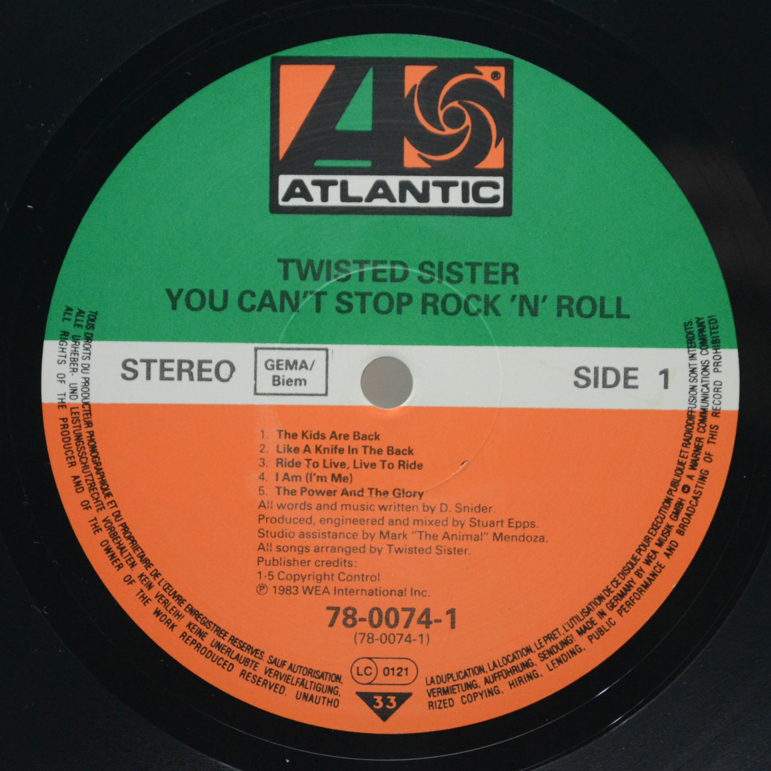 Twisted Sister — You Can't Stop Rock 'N' Roll, 1983