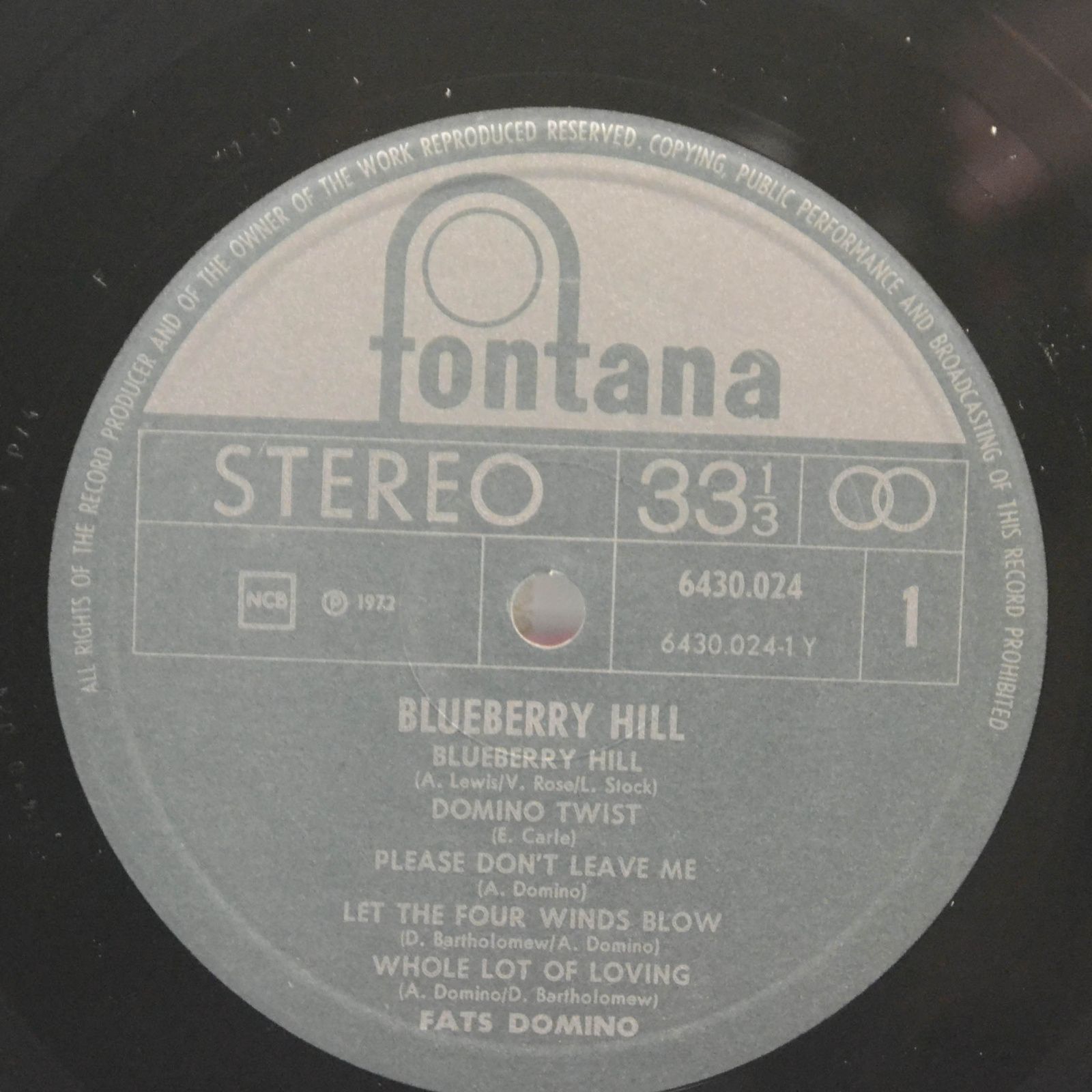 Fats Domino — Blueberry Hill, 1972