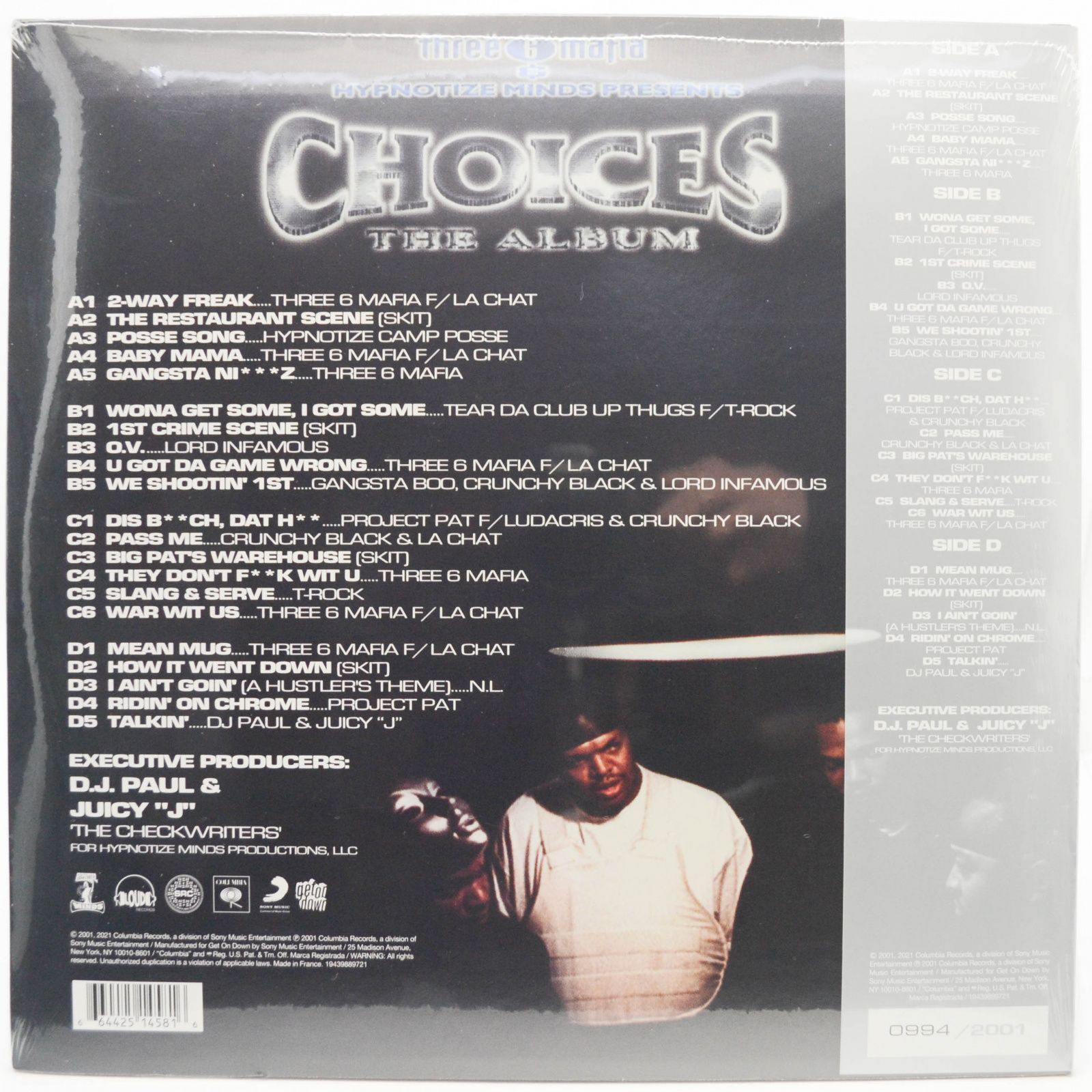 Three 6 Mafia — Choices: The Album (2LP, USA), 2001