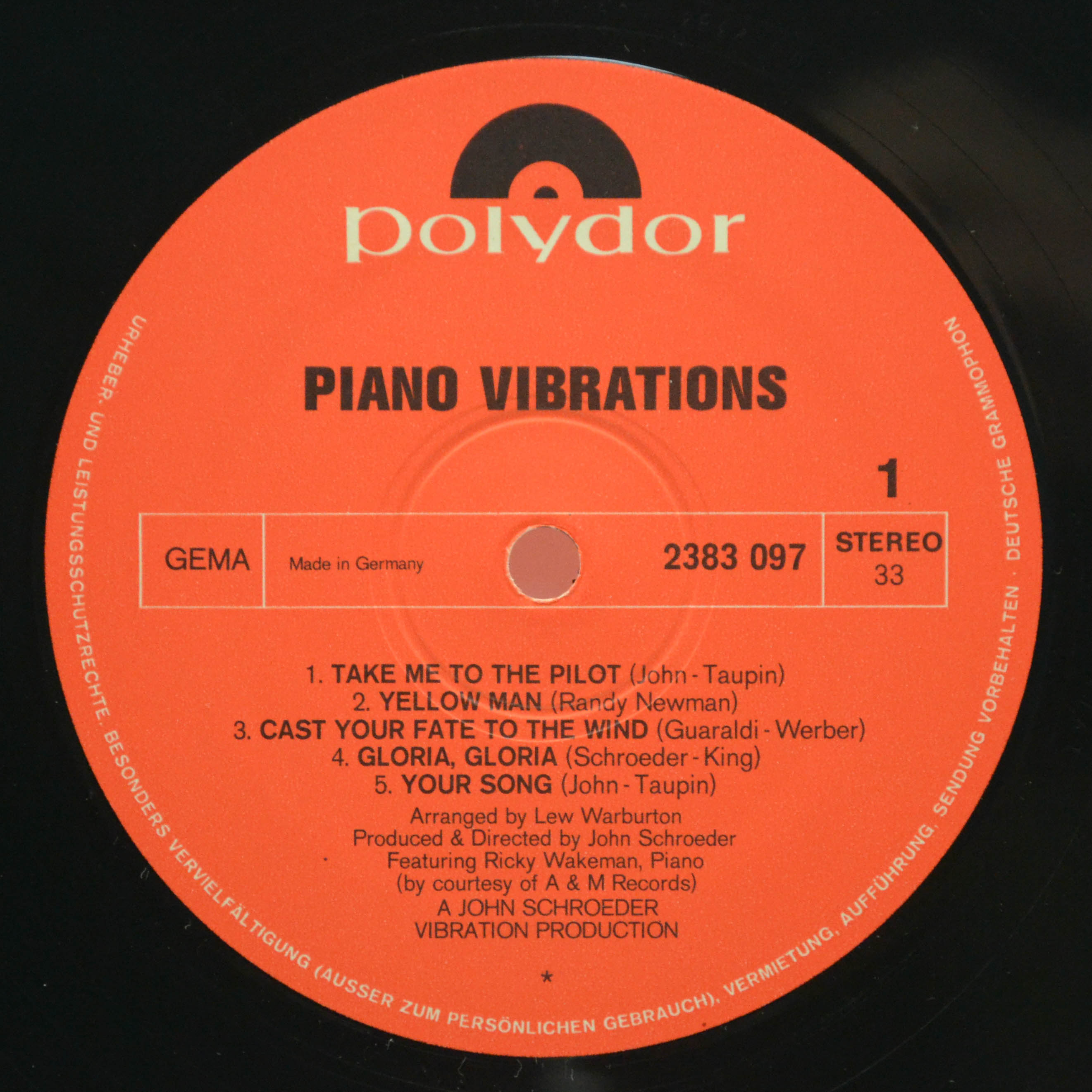 John Schroeder — Piano Vibrations, 1972