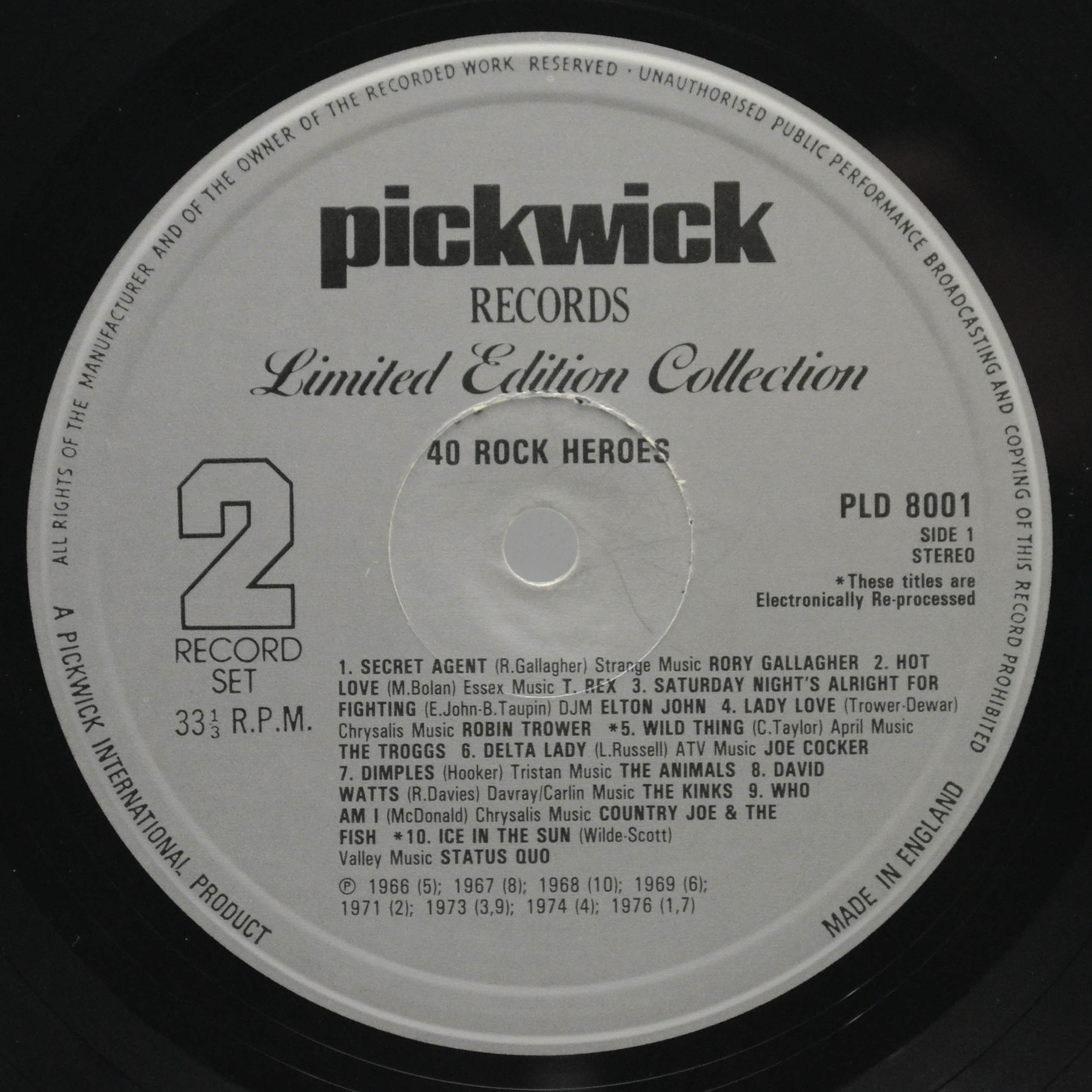 Various — Rock Heroes (2LP, UK), 1979