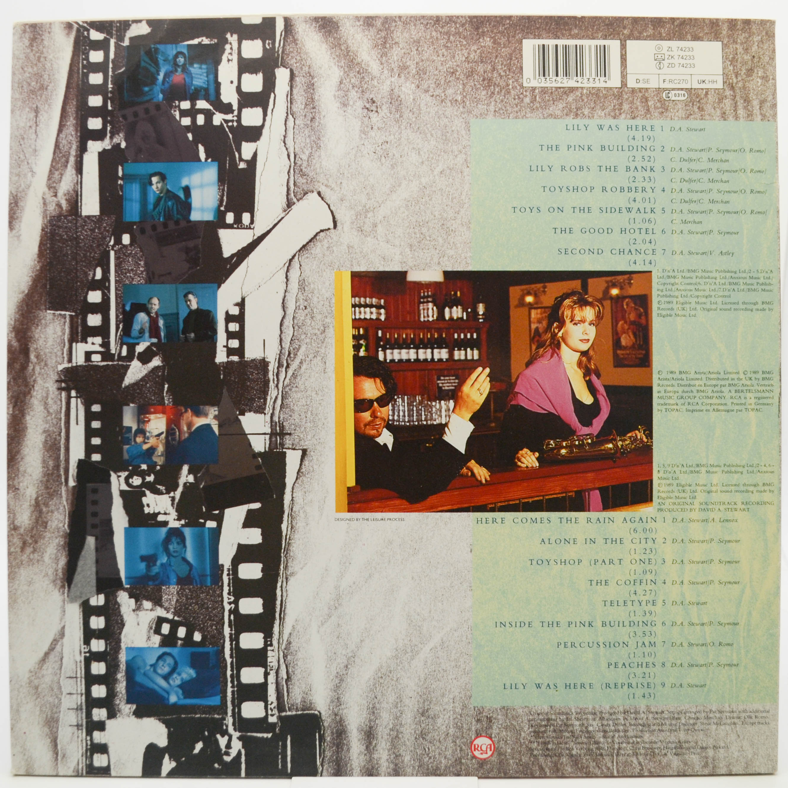 David A. Stewart And Featuring Candy Dulfer — Lily Was Here, 1989