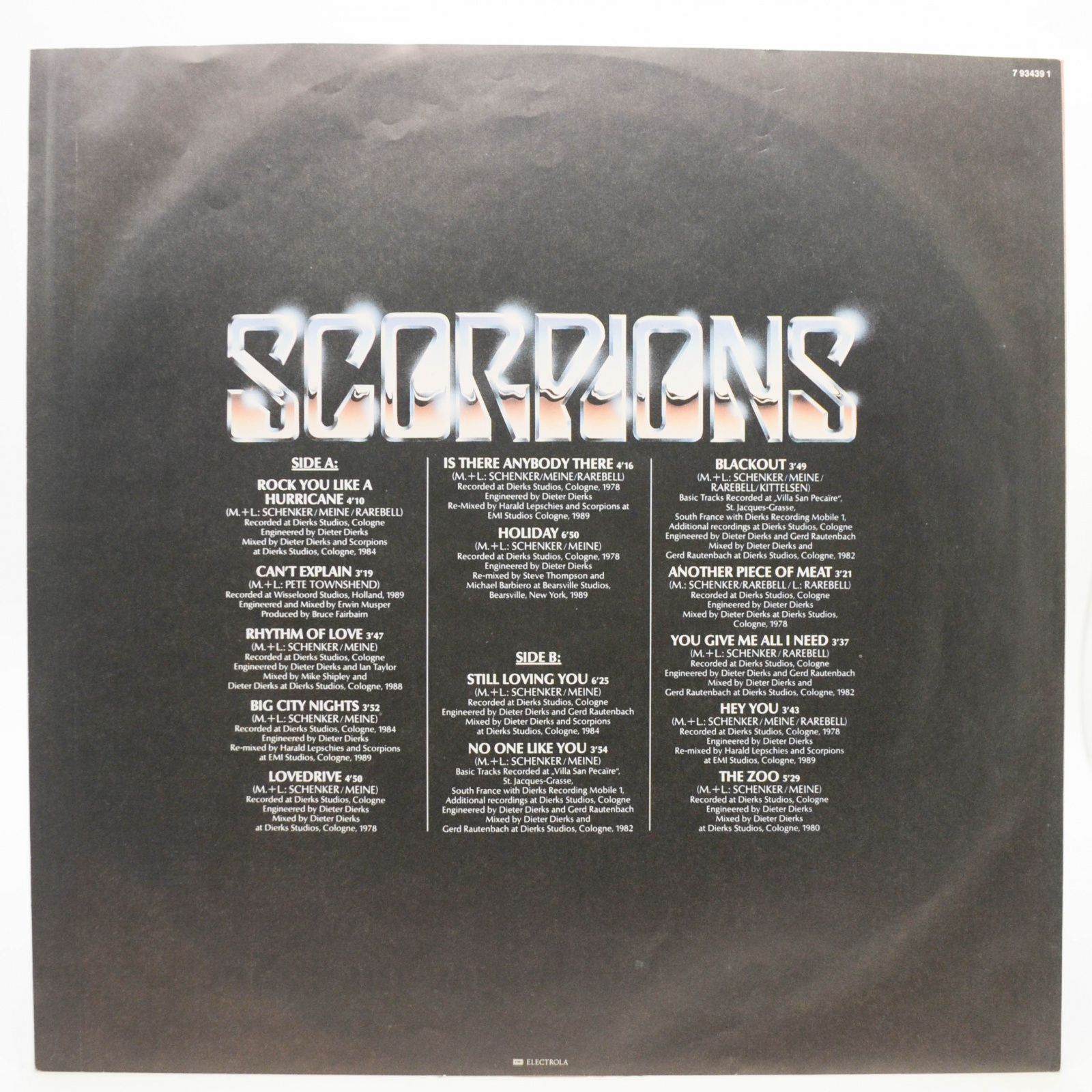 Scorpions — Best Of Rockers N' Ballads, 1989