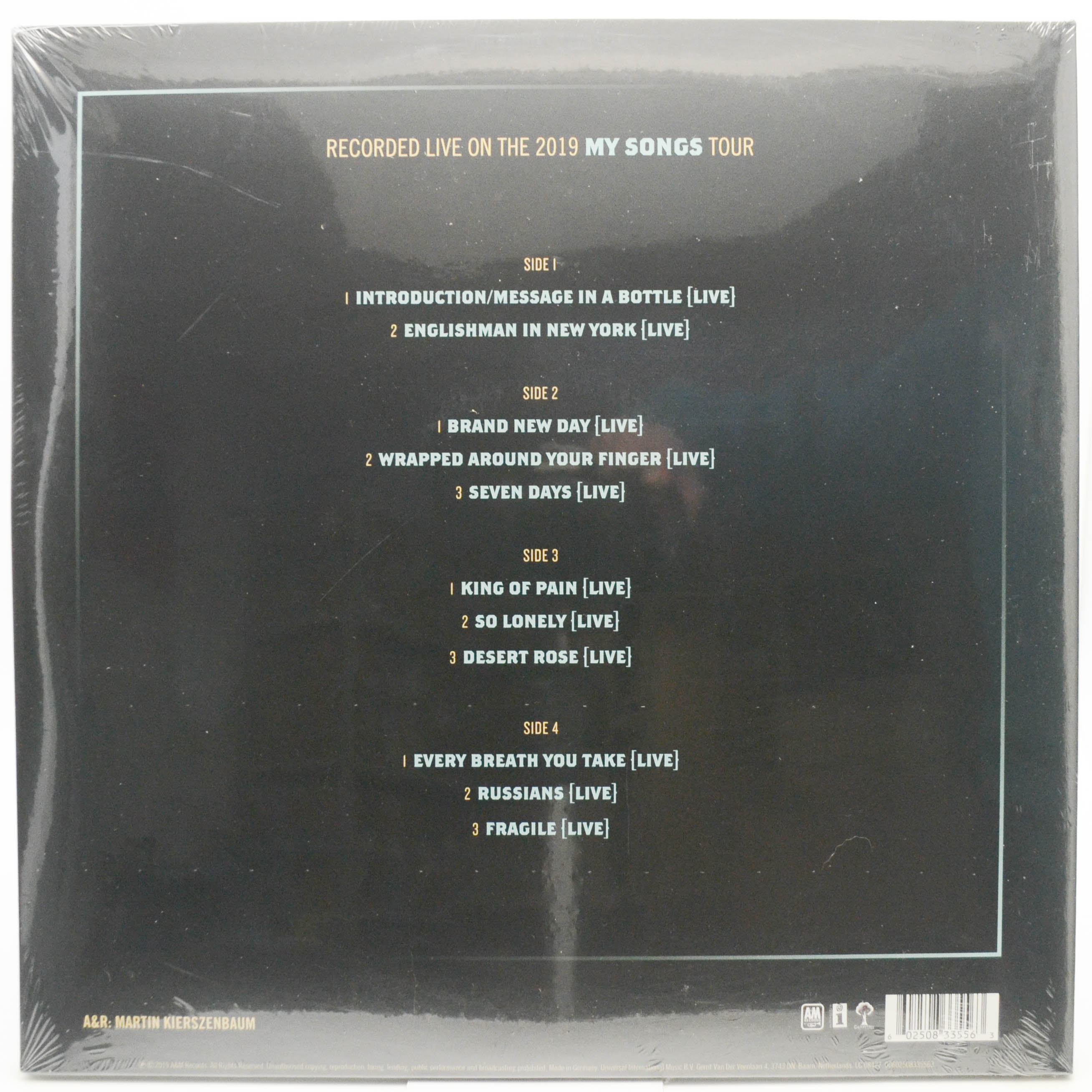 Sting — My Songs (Live) (2LP), 2019