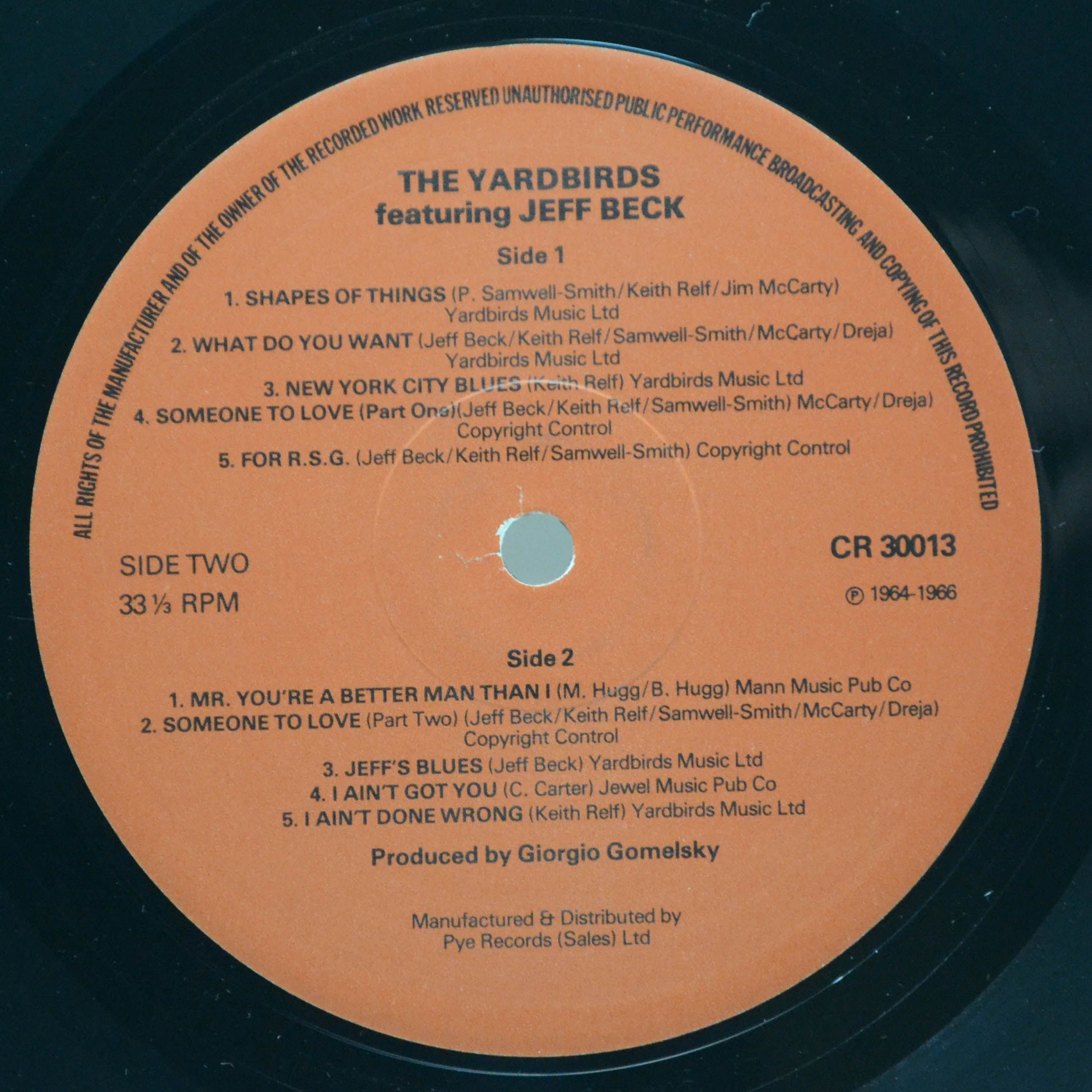 Yardbirds Featuring Jeff Beck — The Yardbirds Featuring Jeff Beck (UK), 1977