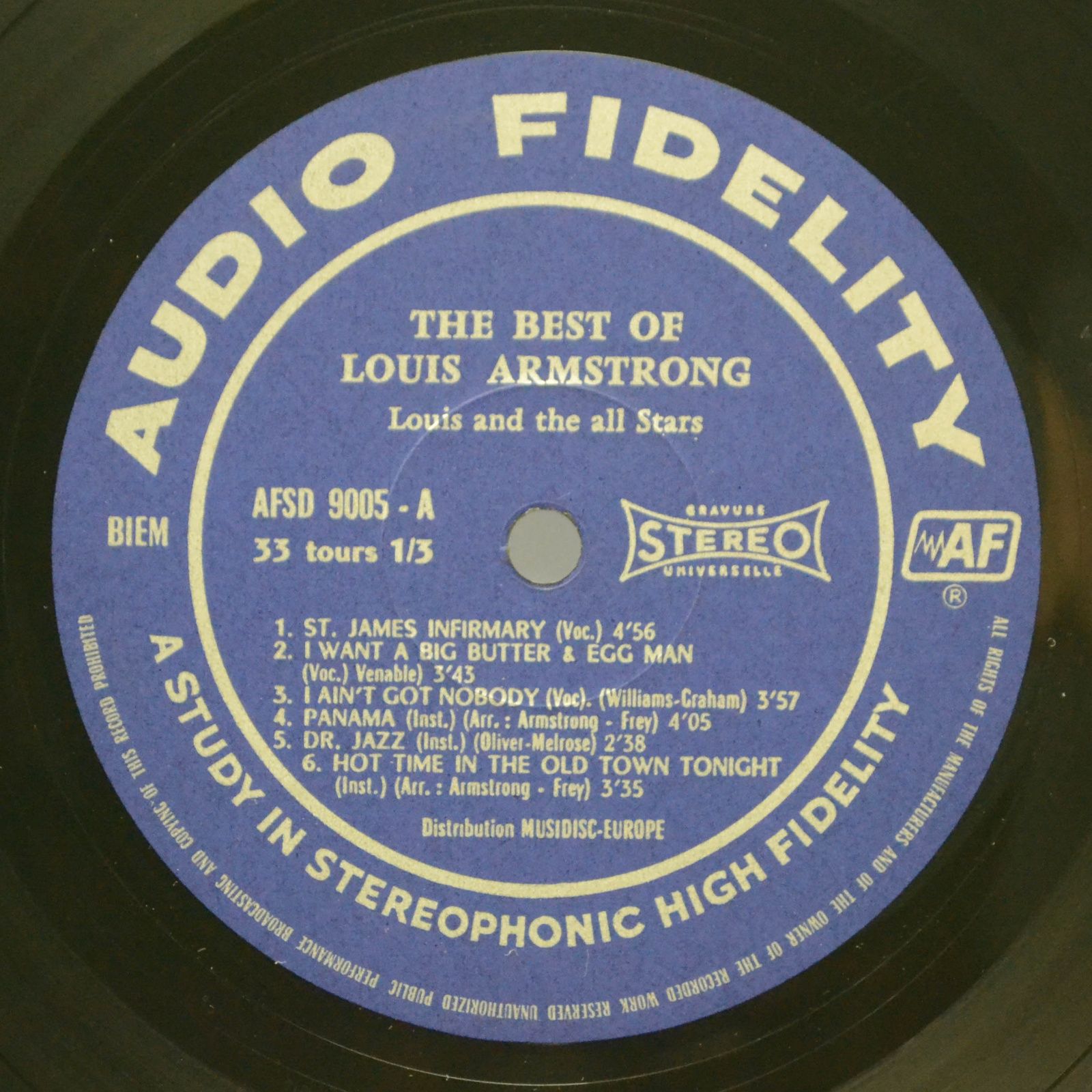 Louis And The All Stars — The Best Of Louis Armstrong, 1970