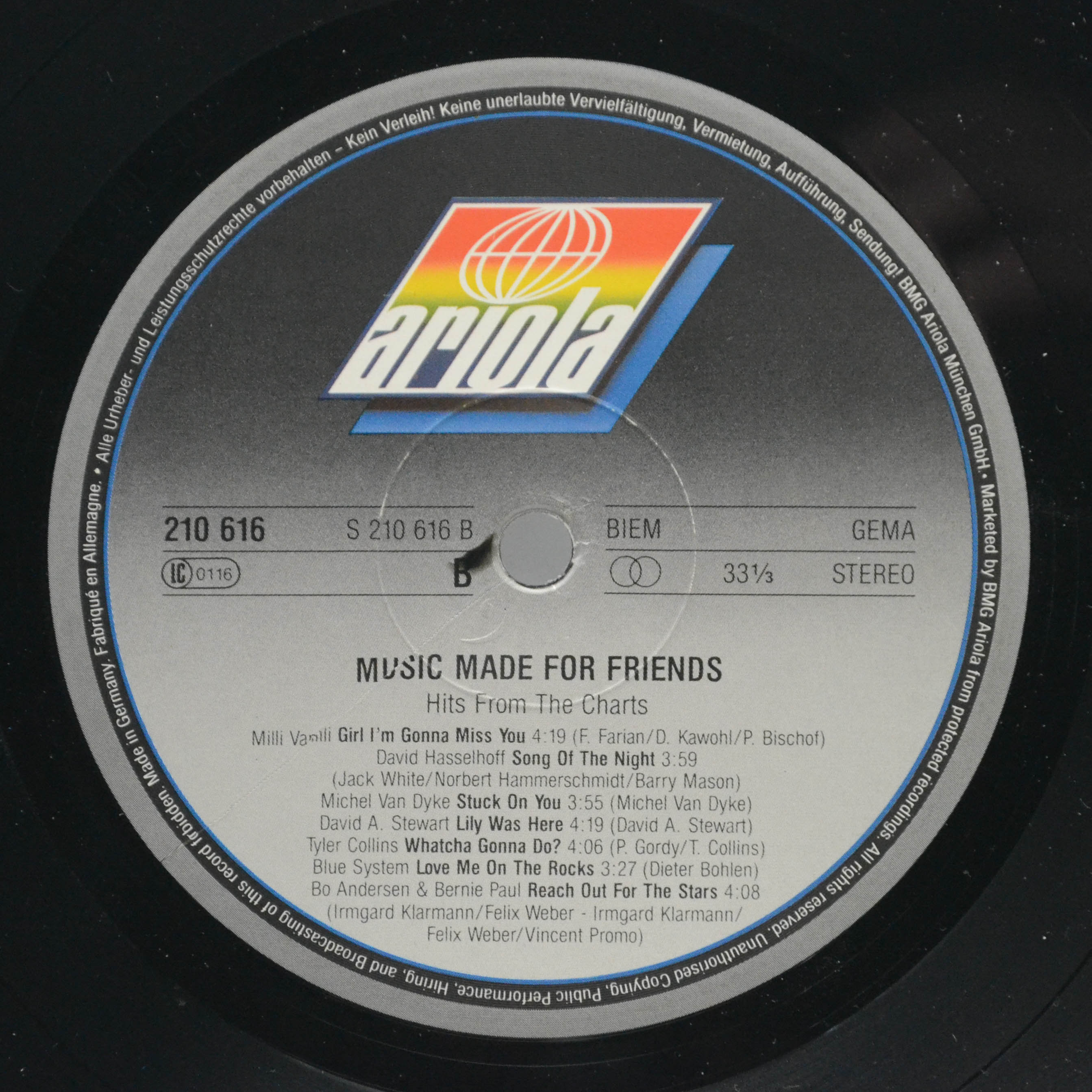 Various — Music Made For Friends - Hits From The Charts, 1990