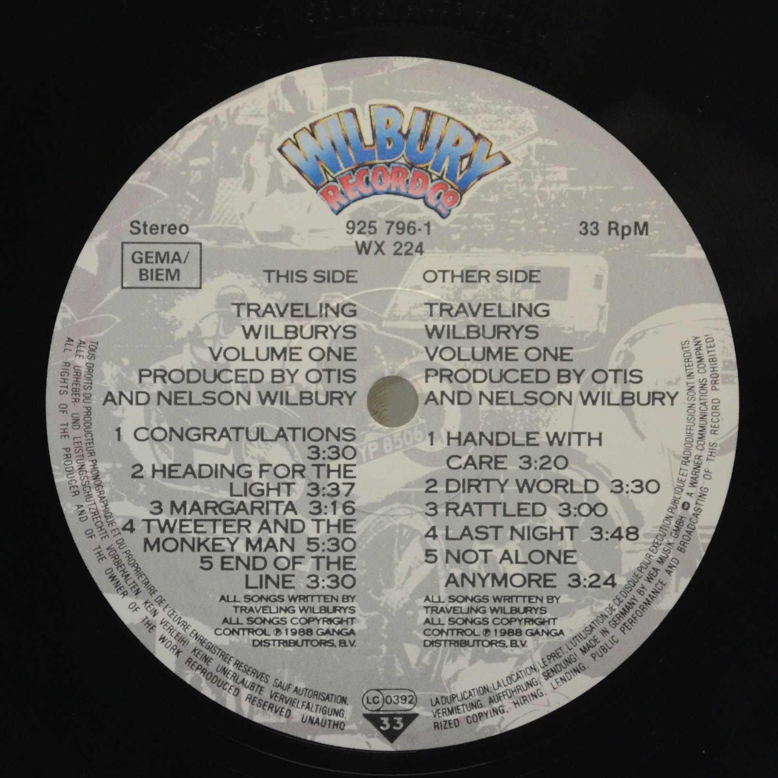Traveling Wilburys — Volume One, 1988