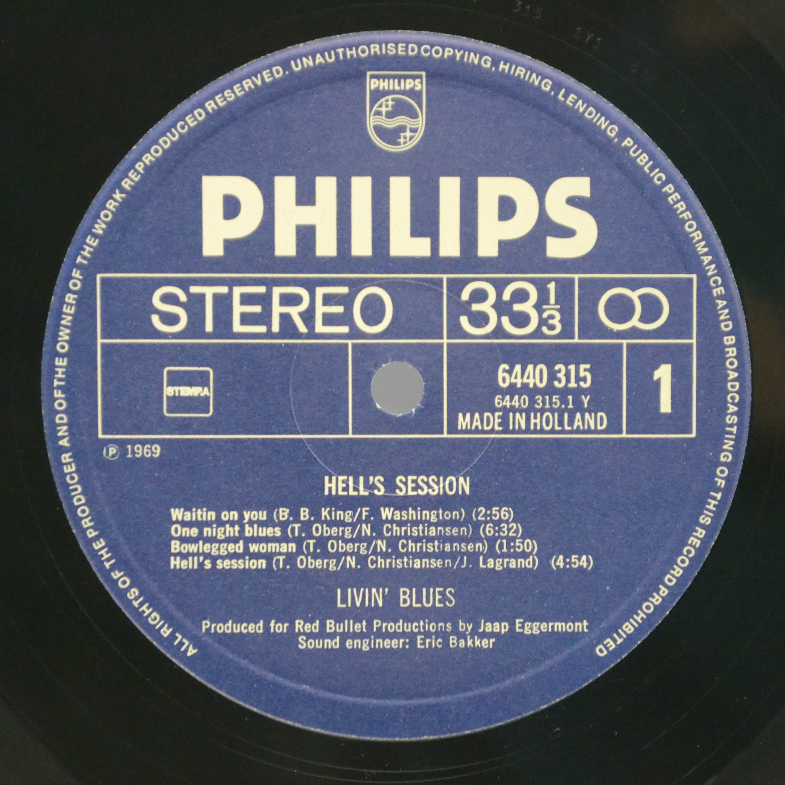 Livin' Blues — Hell's Session (Netherlands), 1969
