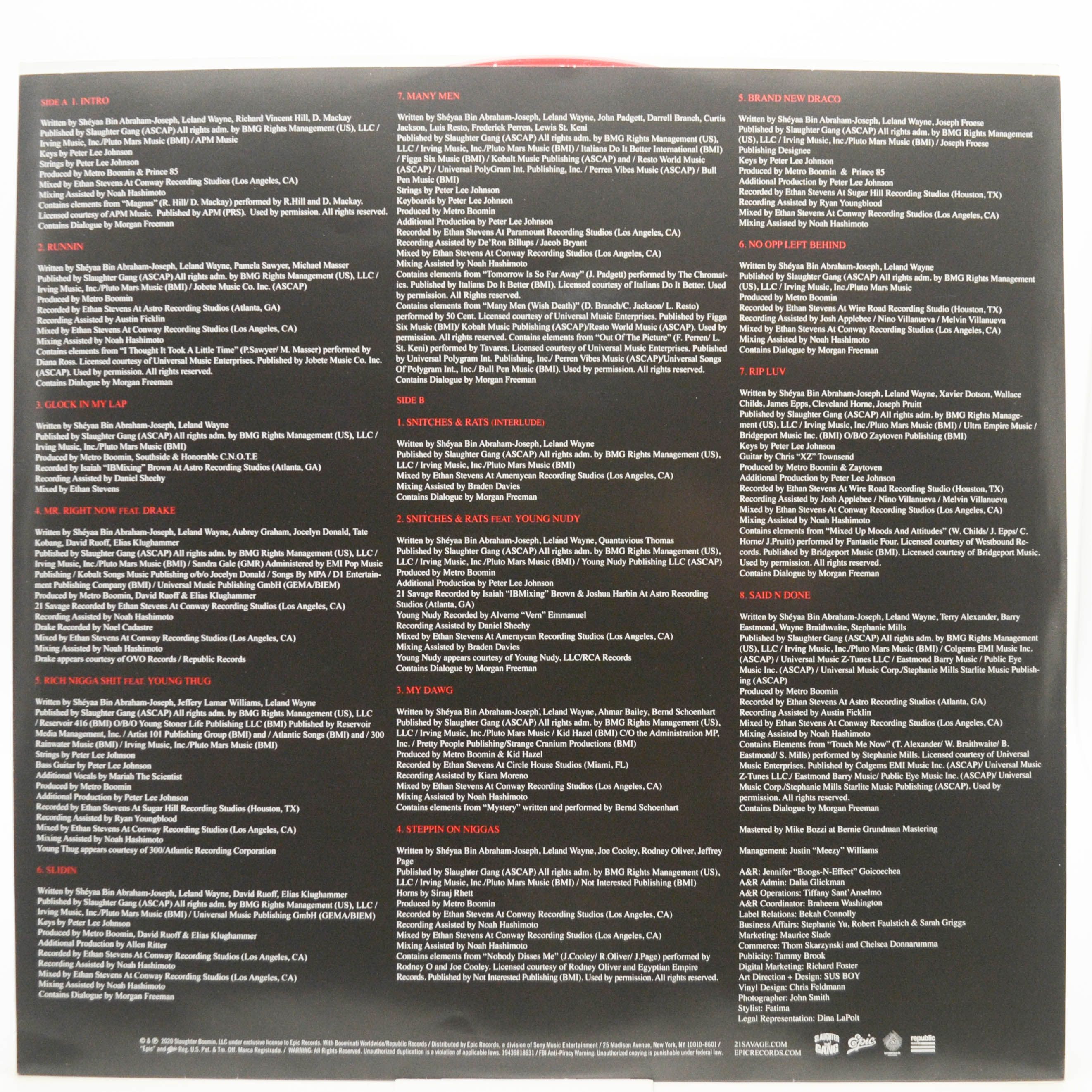 21 Savage & Metro Boomin — Savage Mode II (1-st, USA), 2020