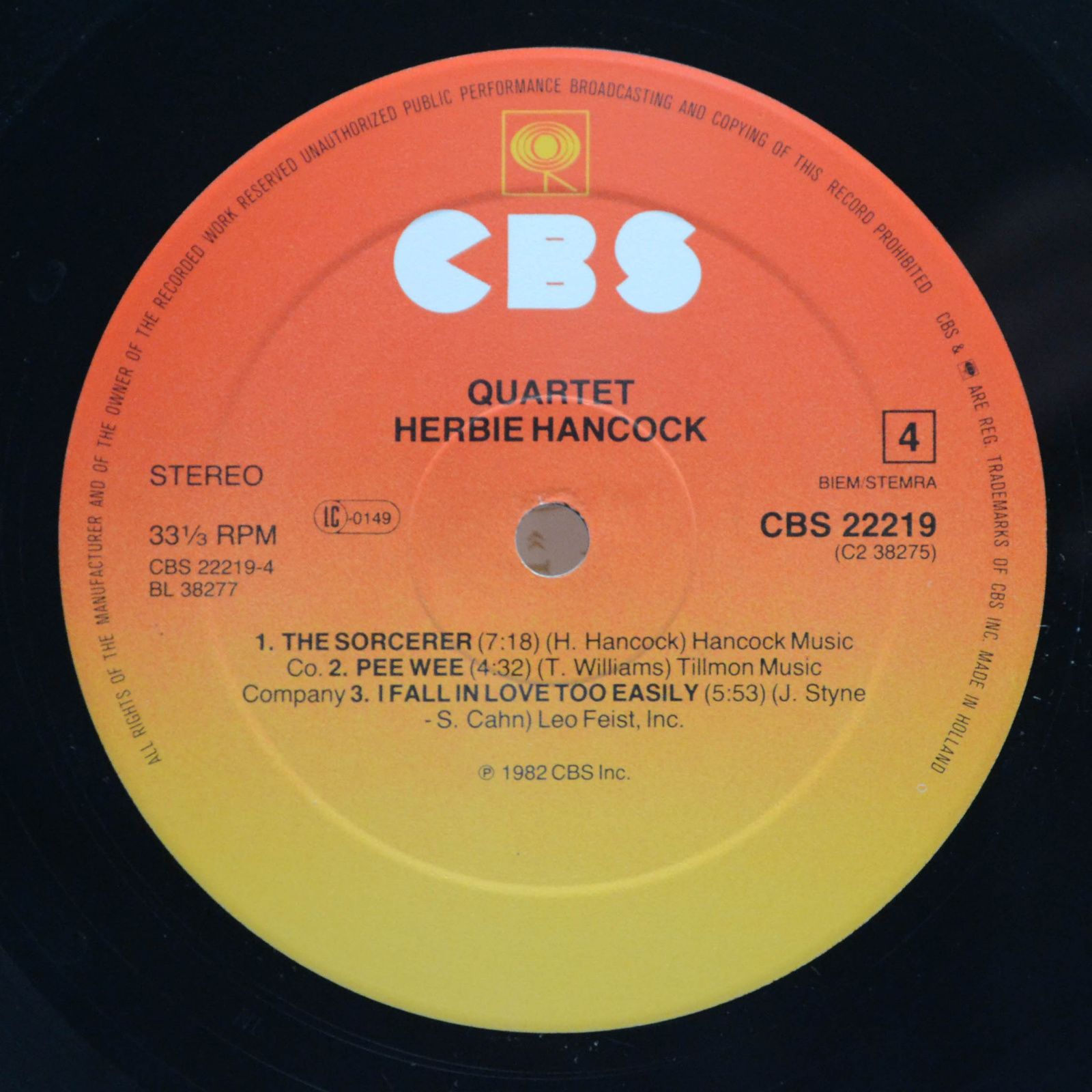Herbie Hancock — Quartet (2LP), 1982