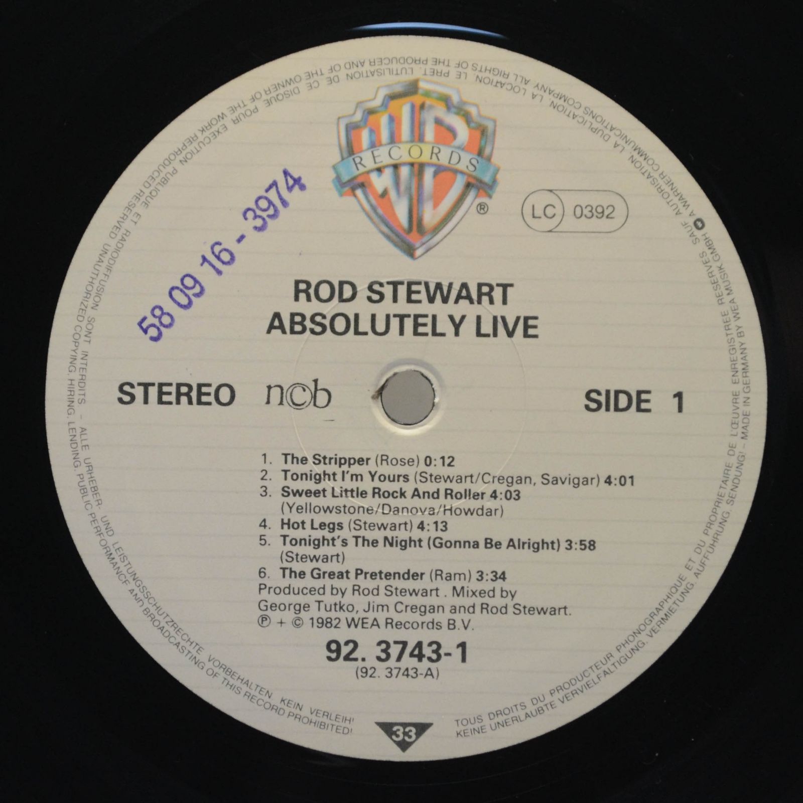 Rod Stewart — Absolutely Live (2LP), 1982