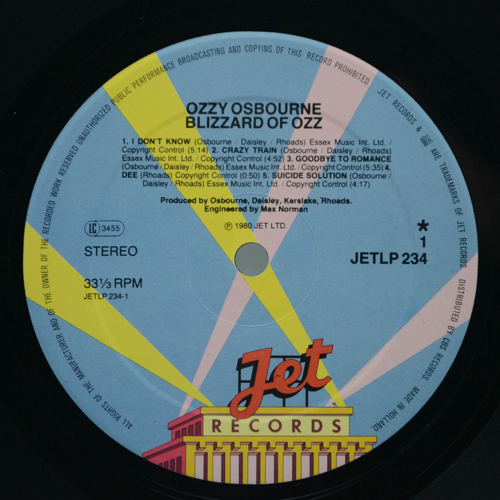 Ozzy Osbourne — Blizzard Of Ozz, 1980