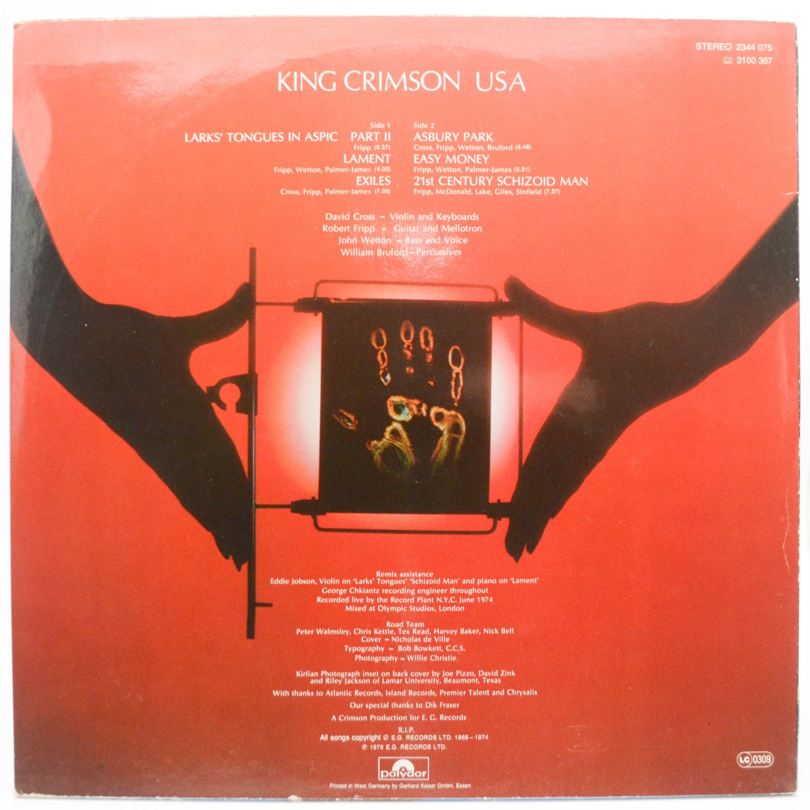 King Crimson — USA, 1977