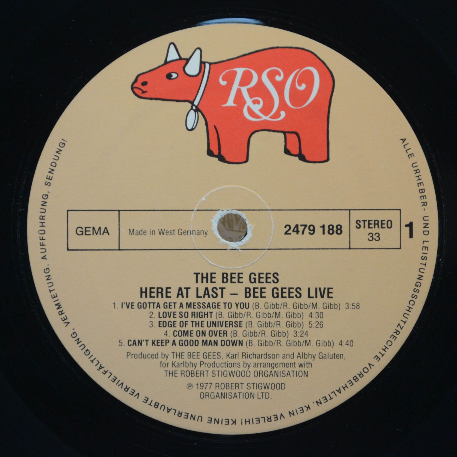 Bee Gees — Here At Last... Bee Gees ...Live (2LP), 1977