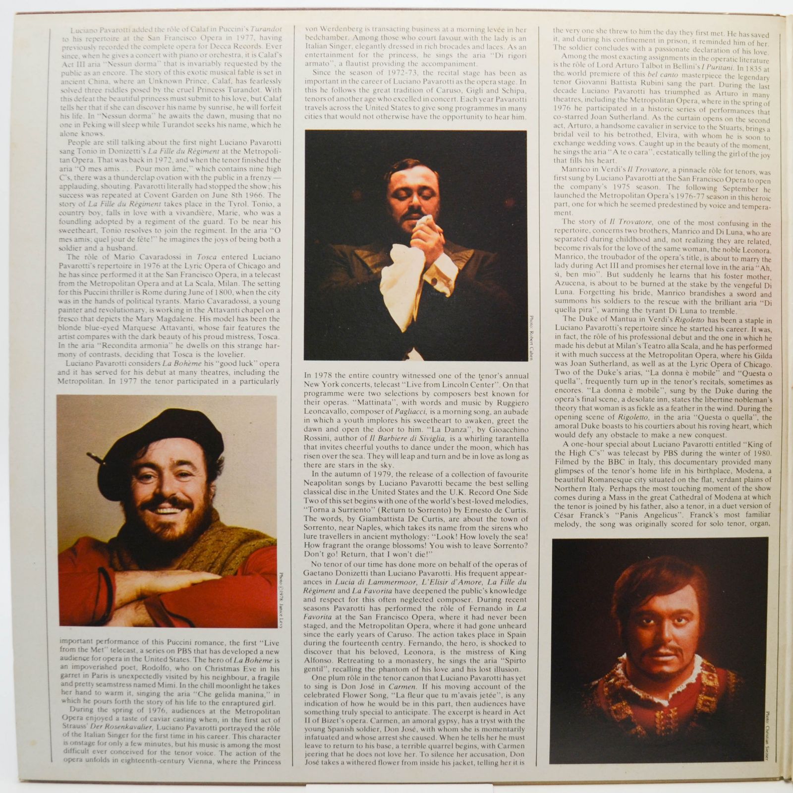 Luciano Pavarotti — Pavarotti's Greatest Hits (2LP, UK), 1980