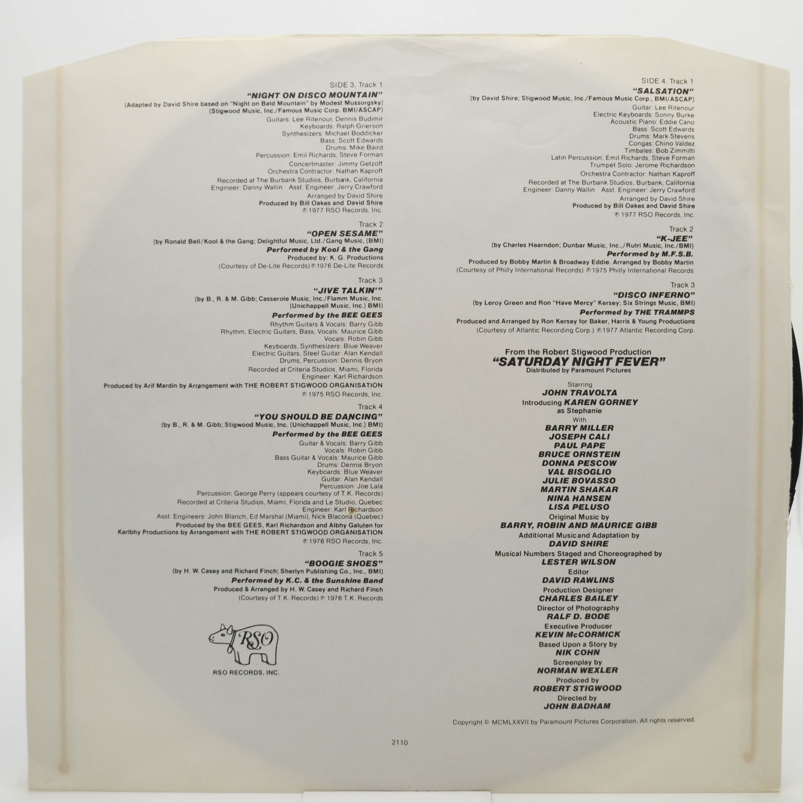 Various — Saturday Night Fever (The Original Movie Sound Track) (2LP), 1978