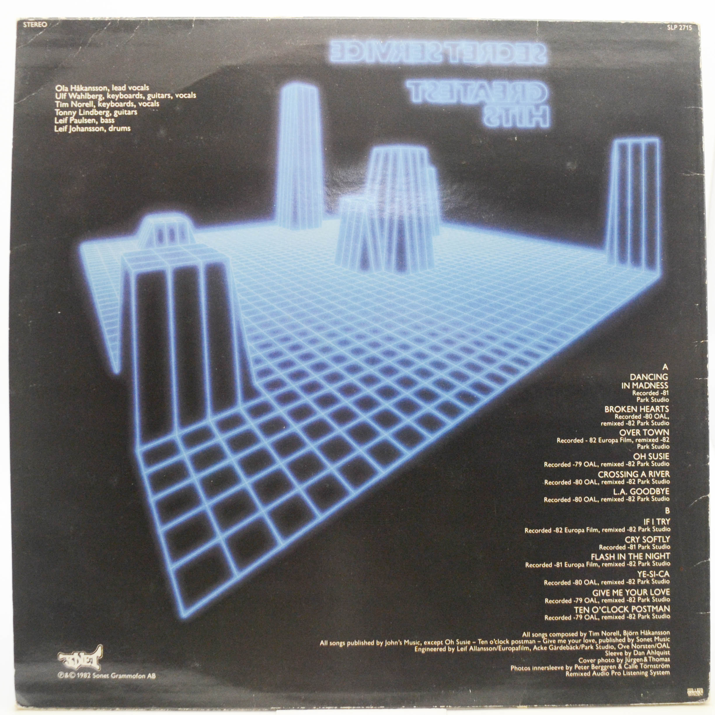 Виниловая пластинка Secret Service — Greatest Hits (1-st, Sweden), 1982