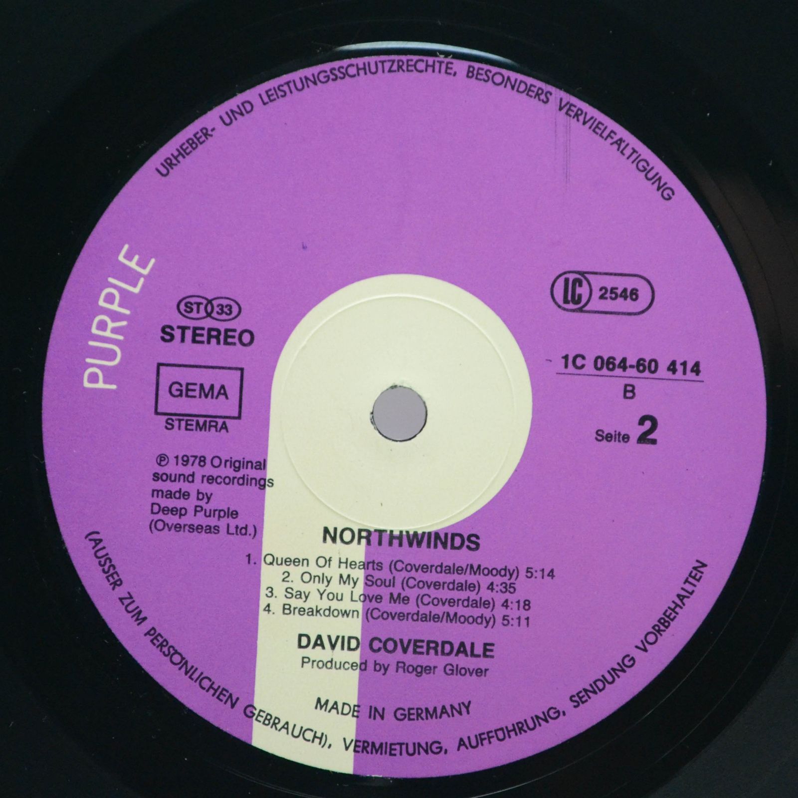David Coverdale — Northwinds, 1978