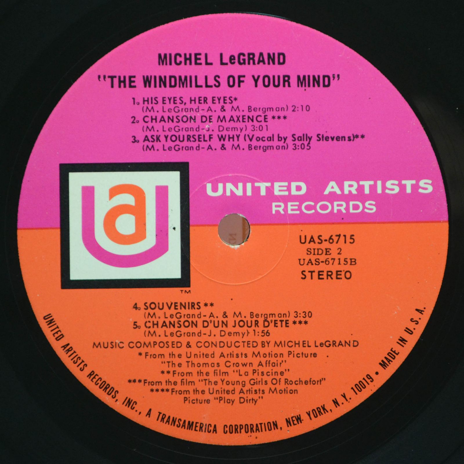 Michel Legrand — The Windmills Of Your Mind (USA), 1969