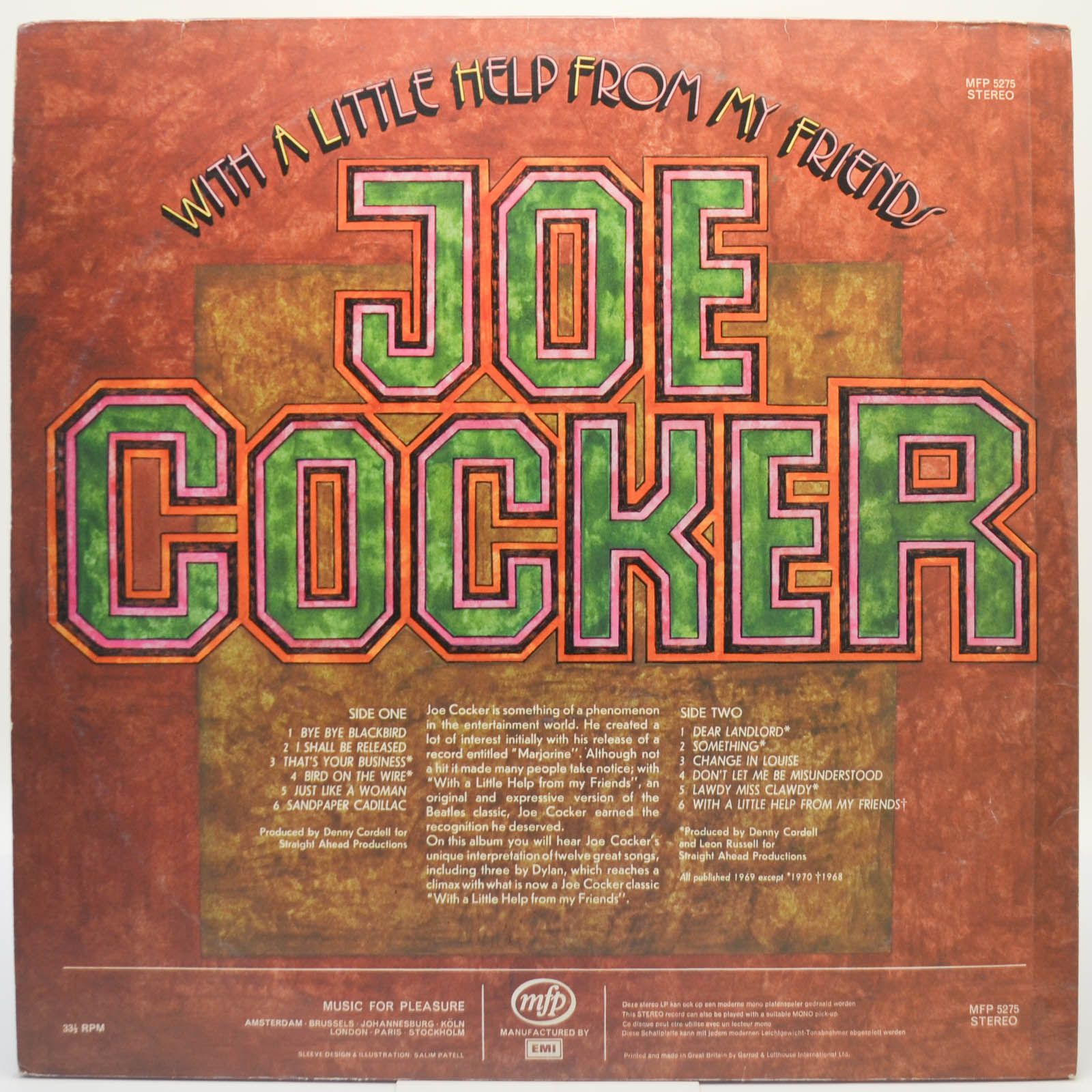 Joe Cocker — With A Little Help From My Friends, 1971