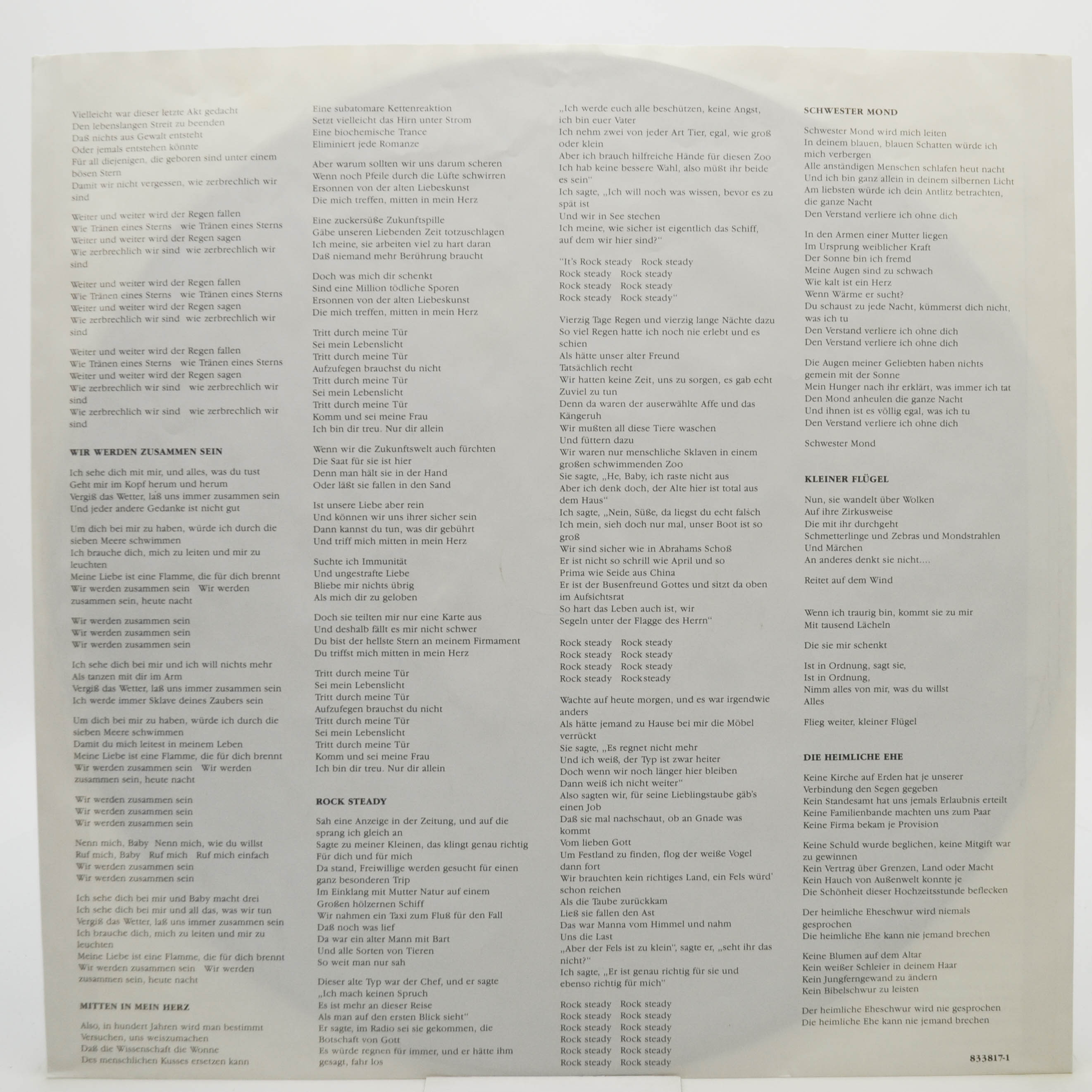 Sting — ...Nothing Like The Sun (2LP), 1987