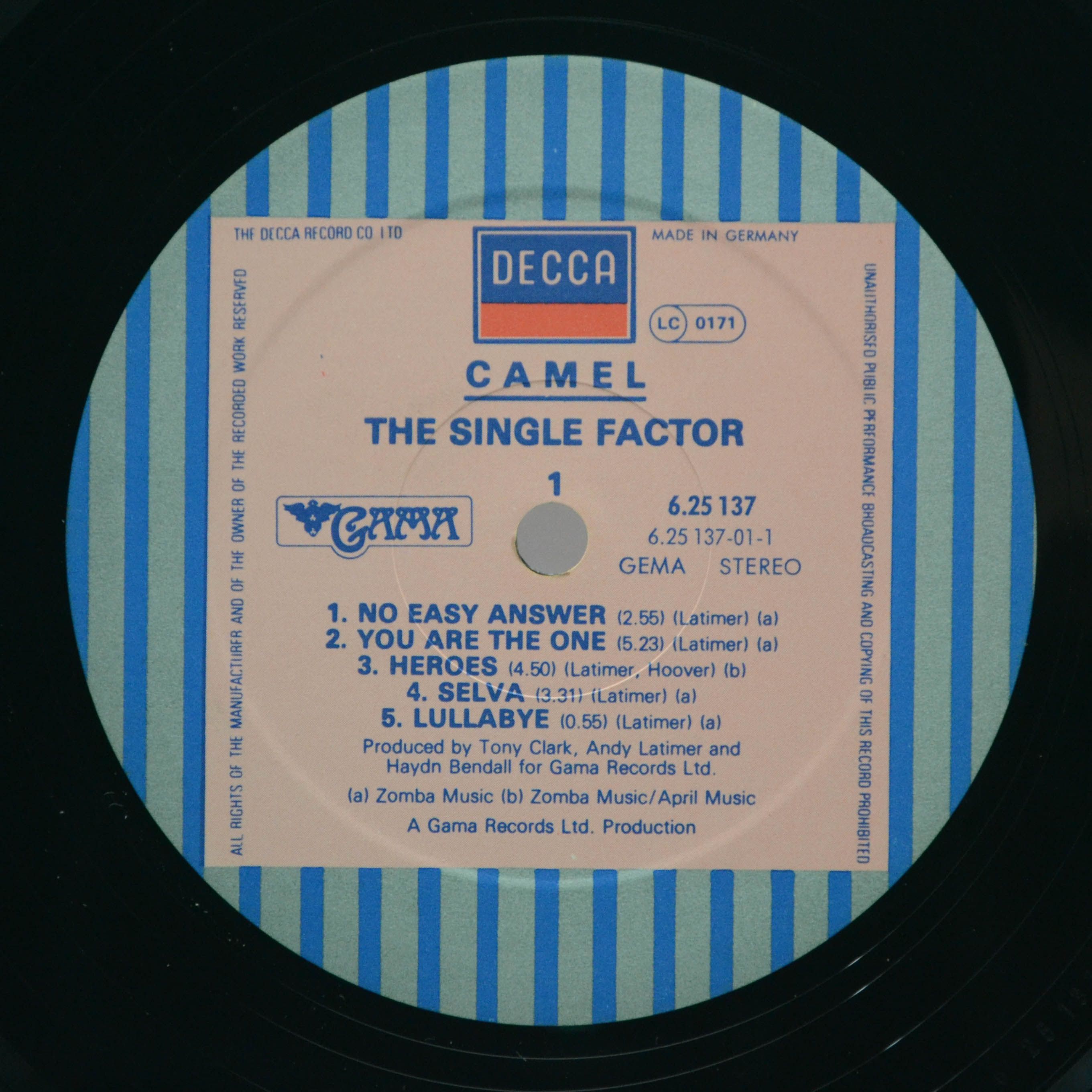Camel — The Single Factor, 1982