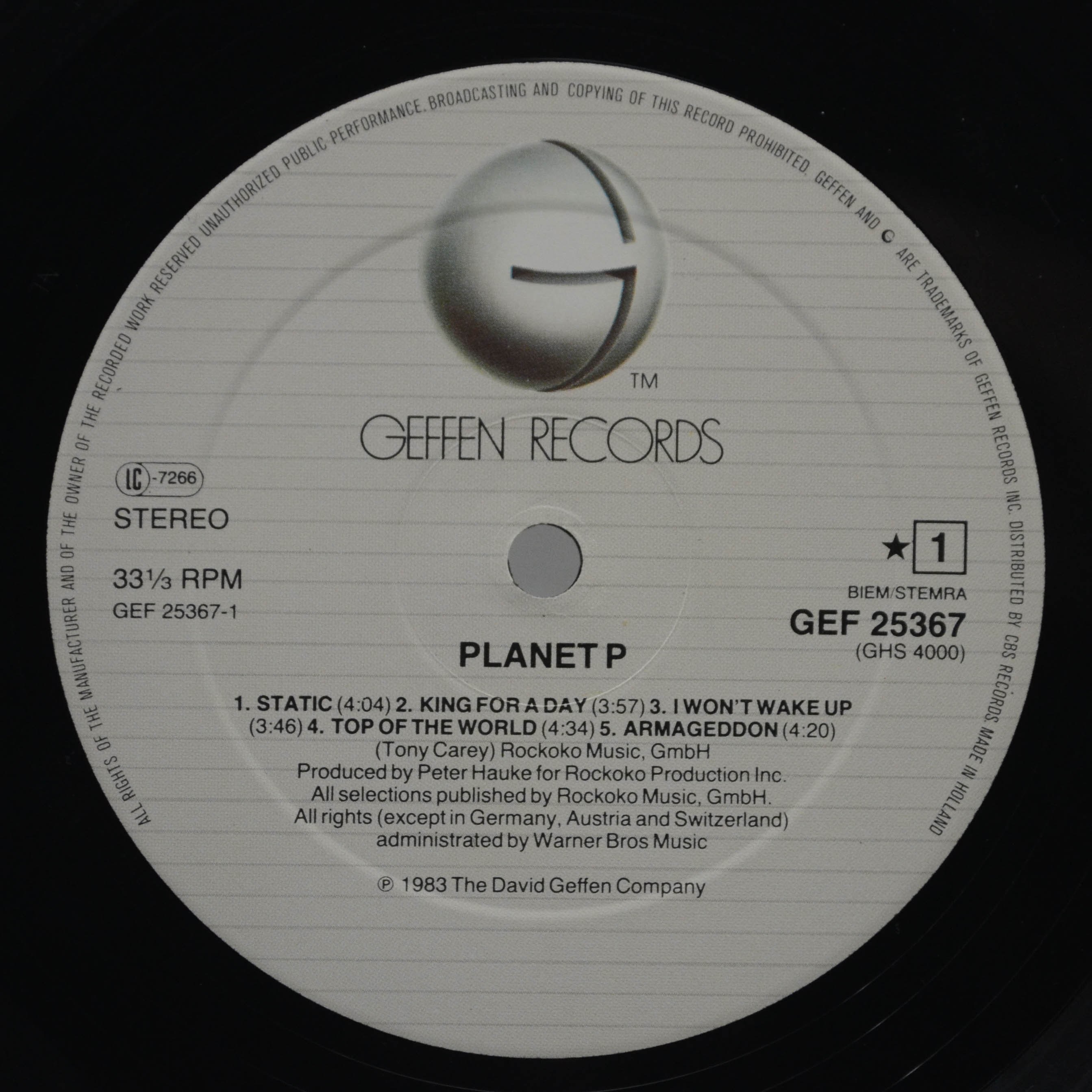 Planet P — Planet P, 1983
