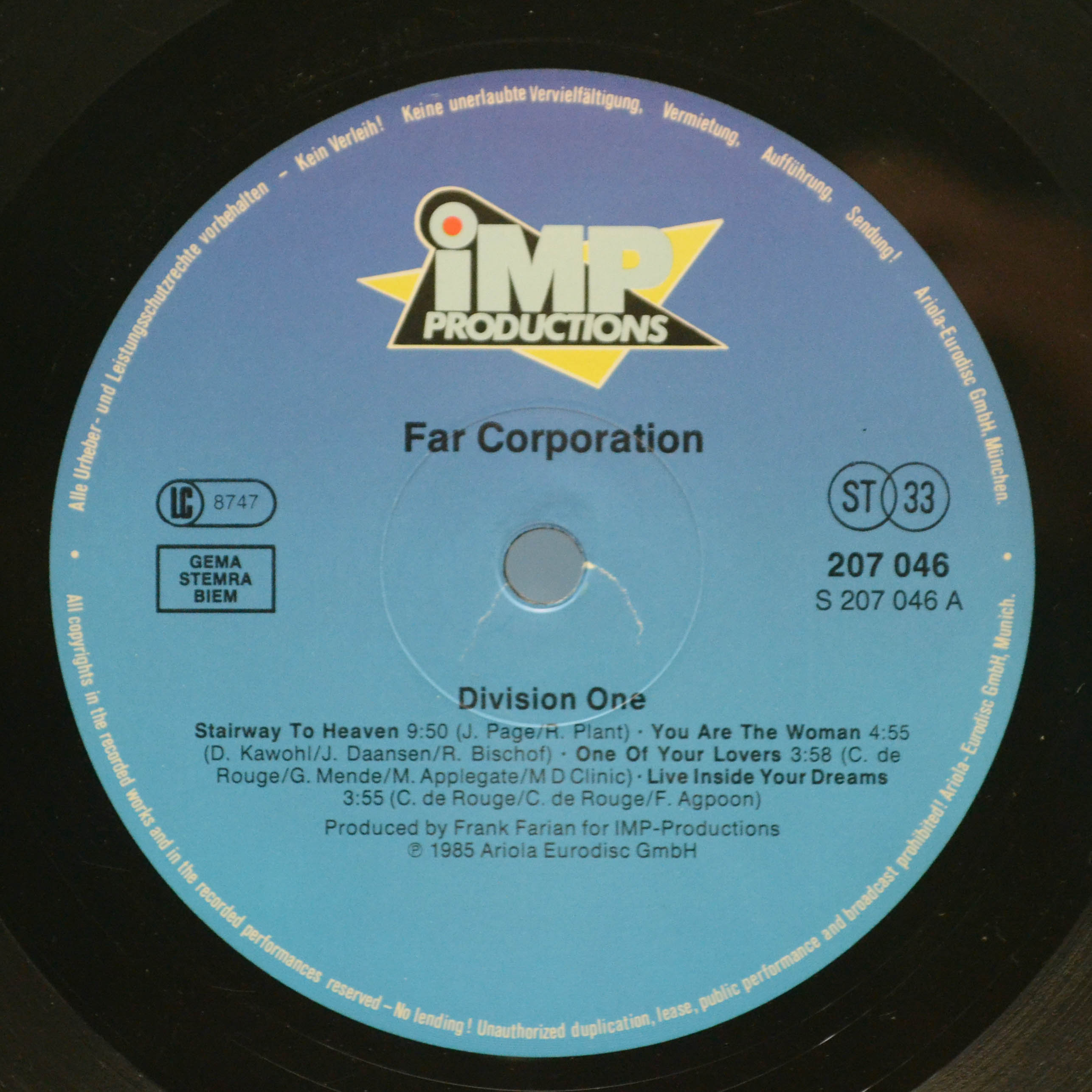 Far Corporation — Division One (The Album), 1985