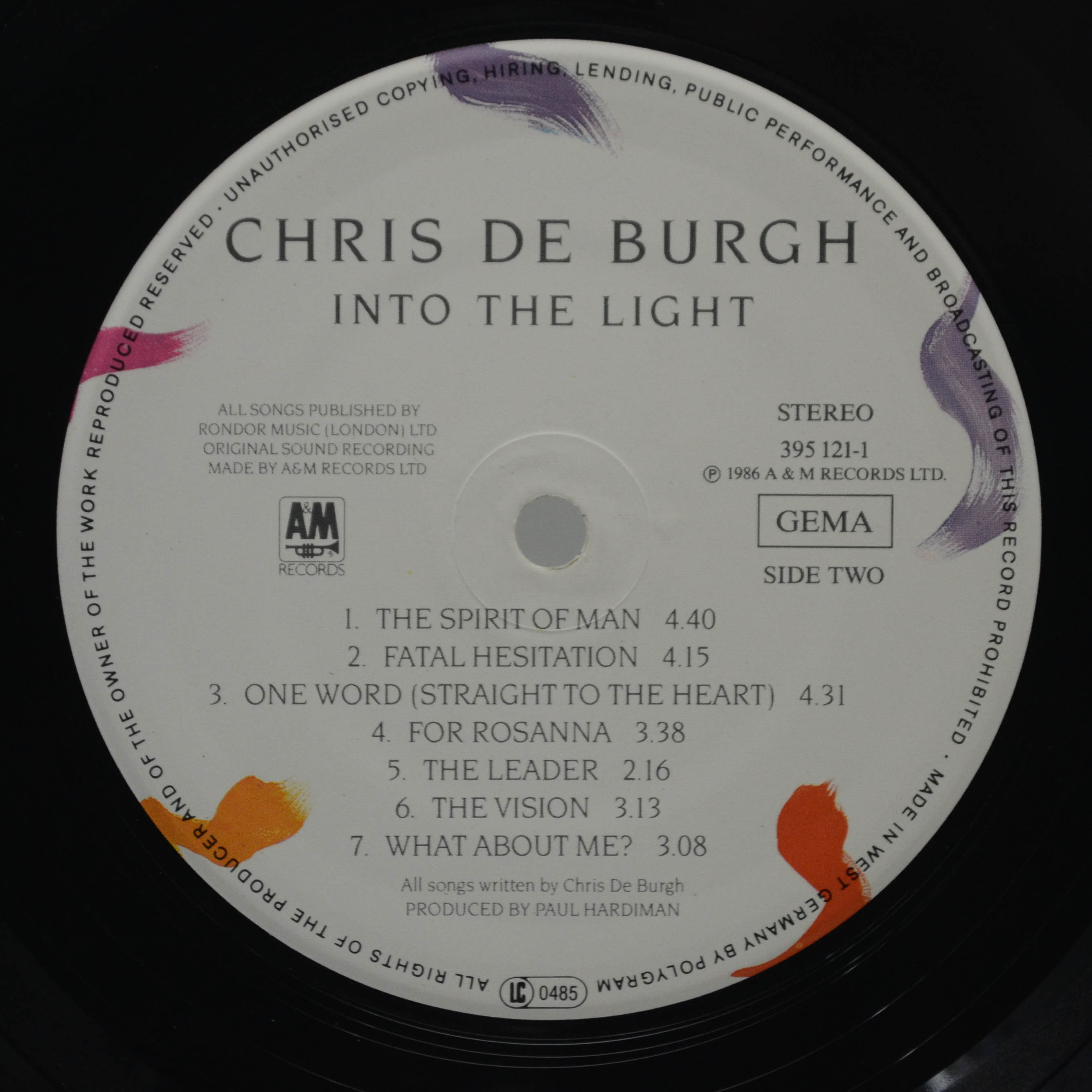 Chris de Burgh — Into The Light, 1986