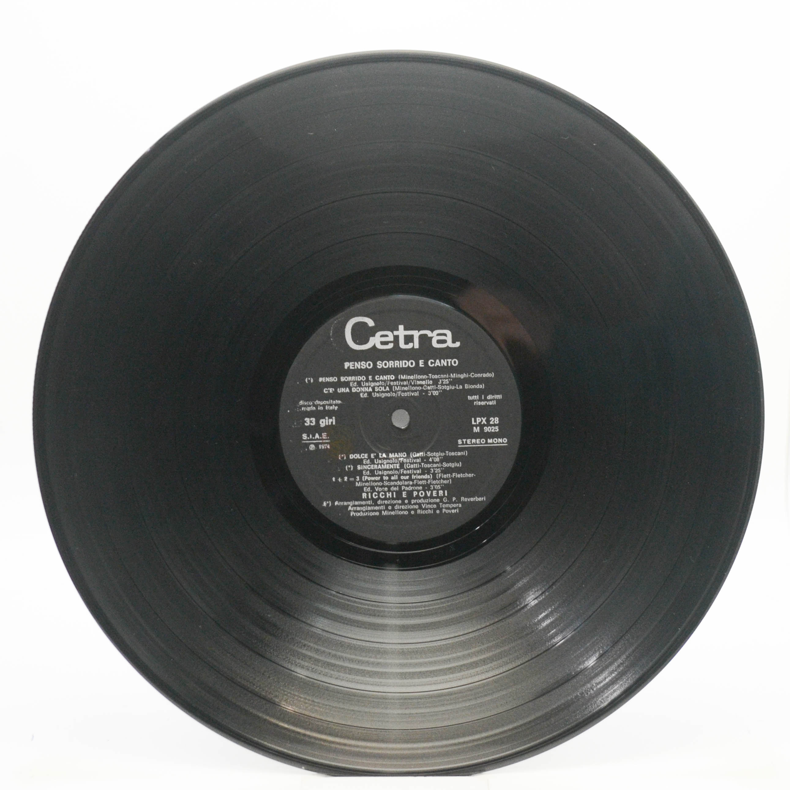 Виниловая пластинка Ricchi & Poveri — Penso Sorrido E Canto (1-st, Italy), 1974