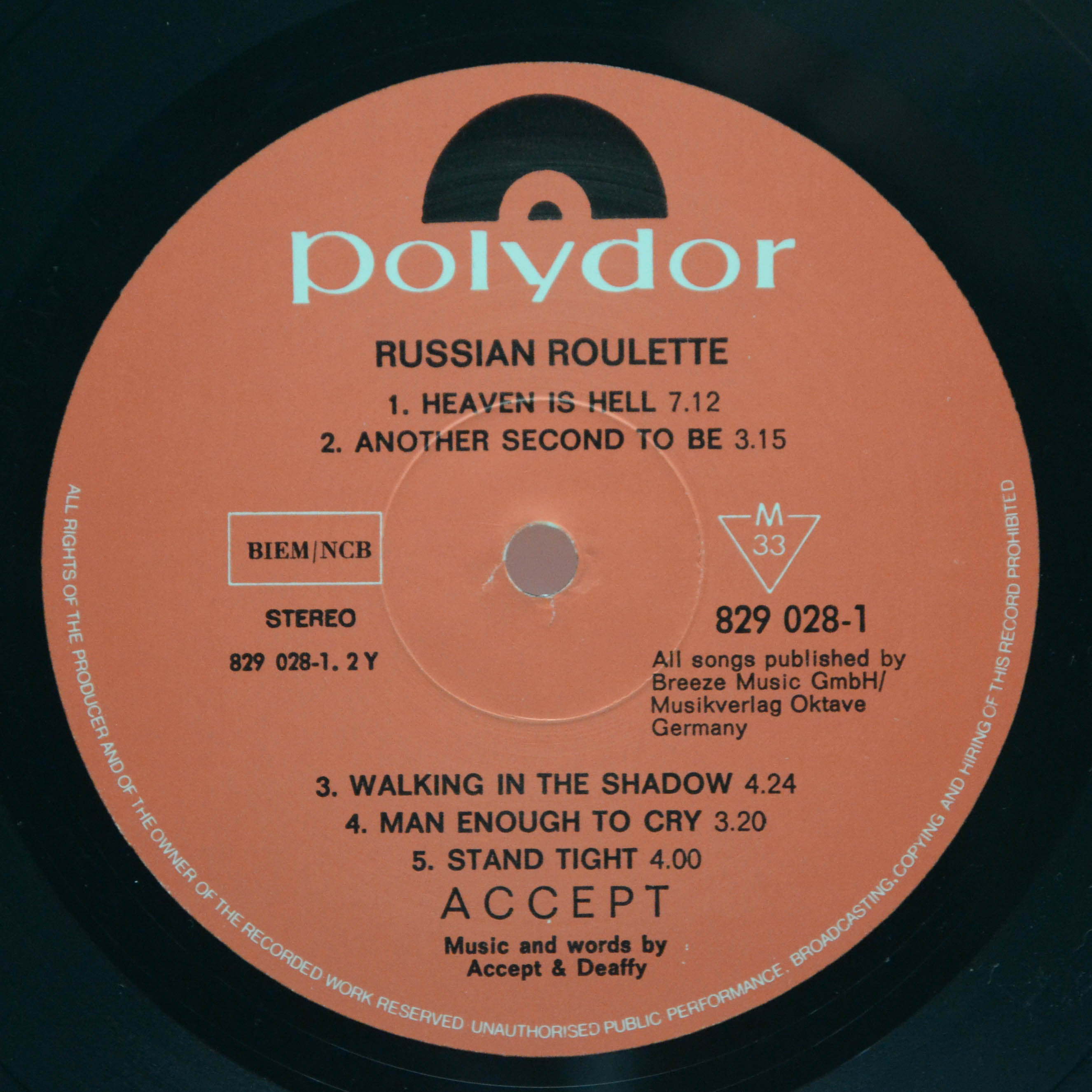 Accept — Russian Roulette, 1986