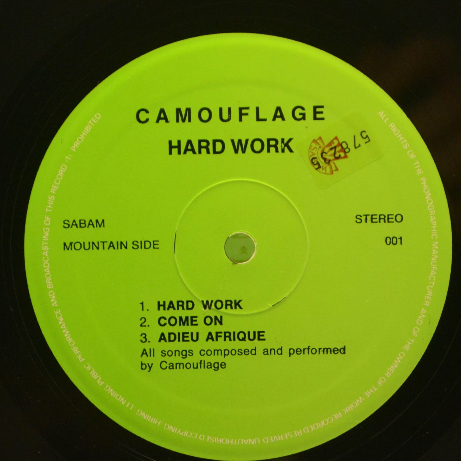 Camouflage — Hard Work, 1983