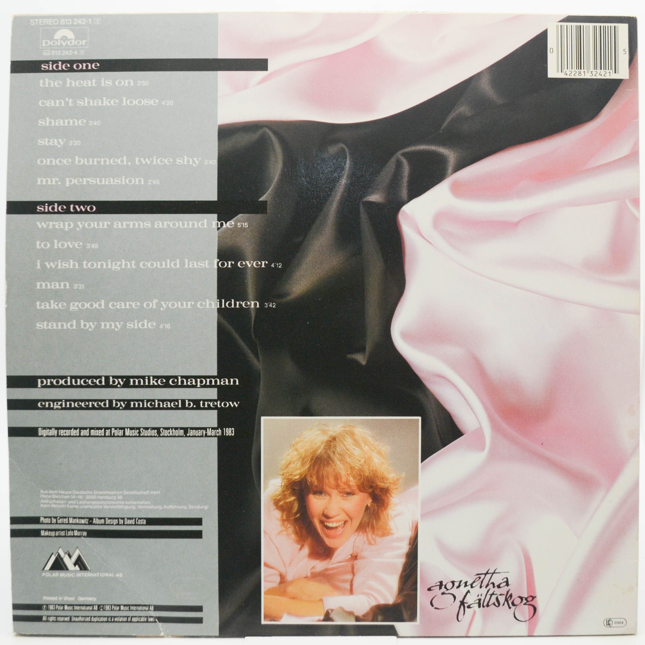 Виниловая пластинка Agnetha Fältskog — Wrap Your Arms Around Me, 1983
