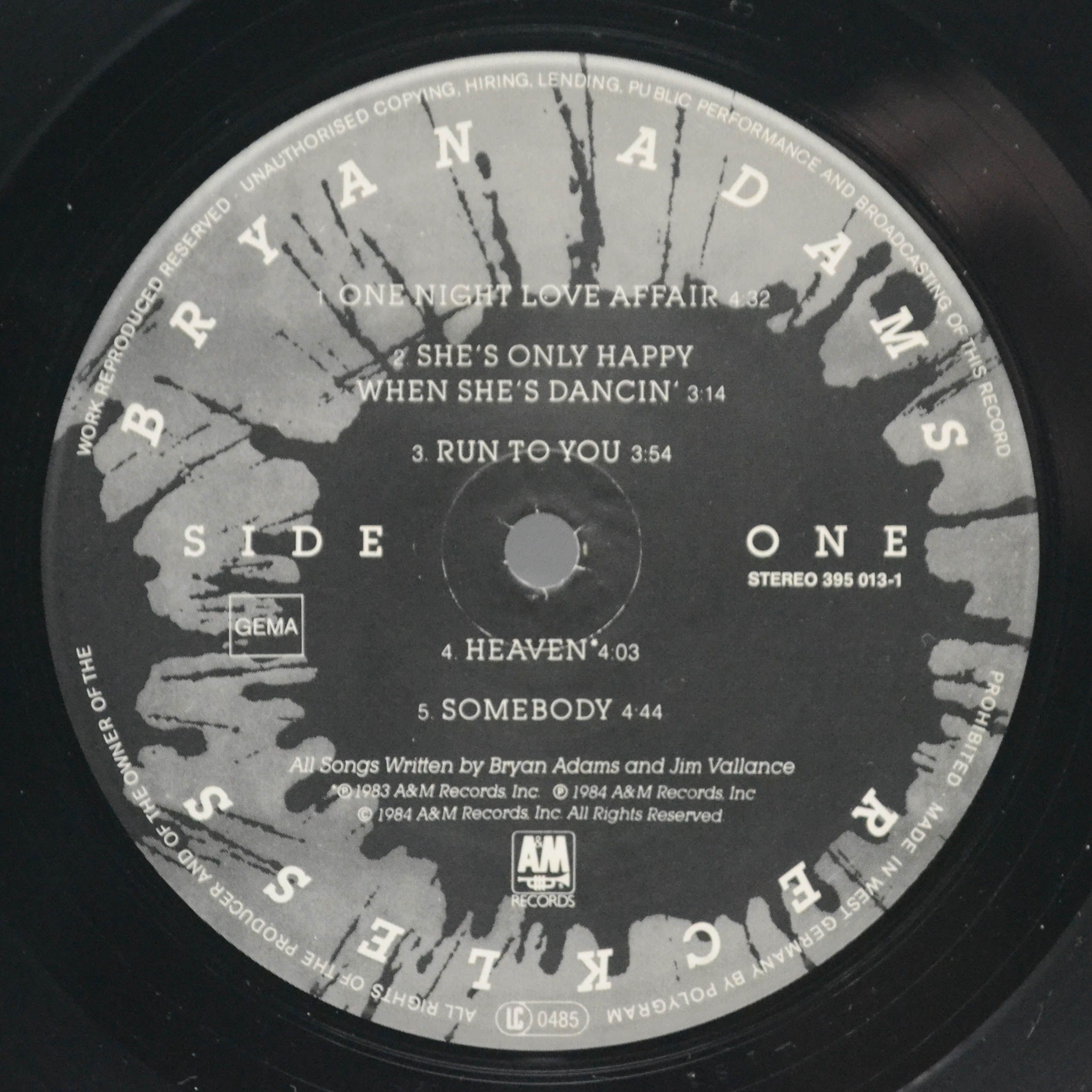 Bryan Adams — Reckless, 1985