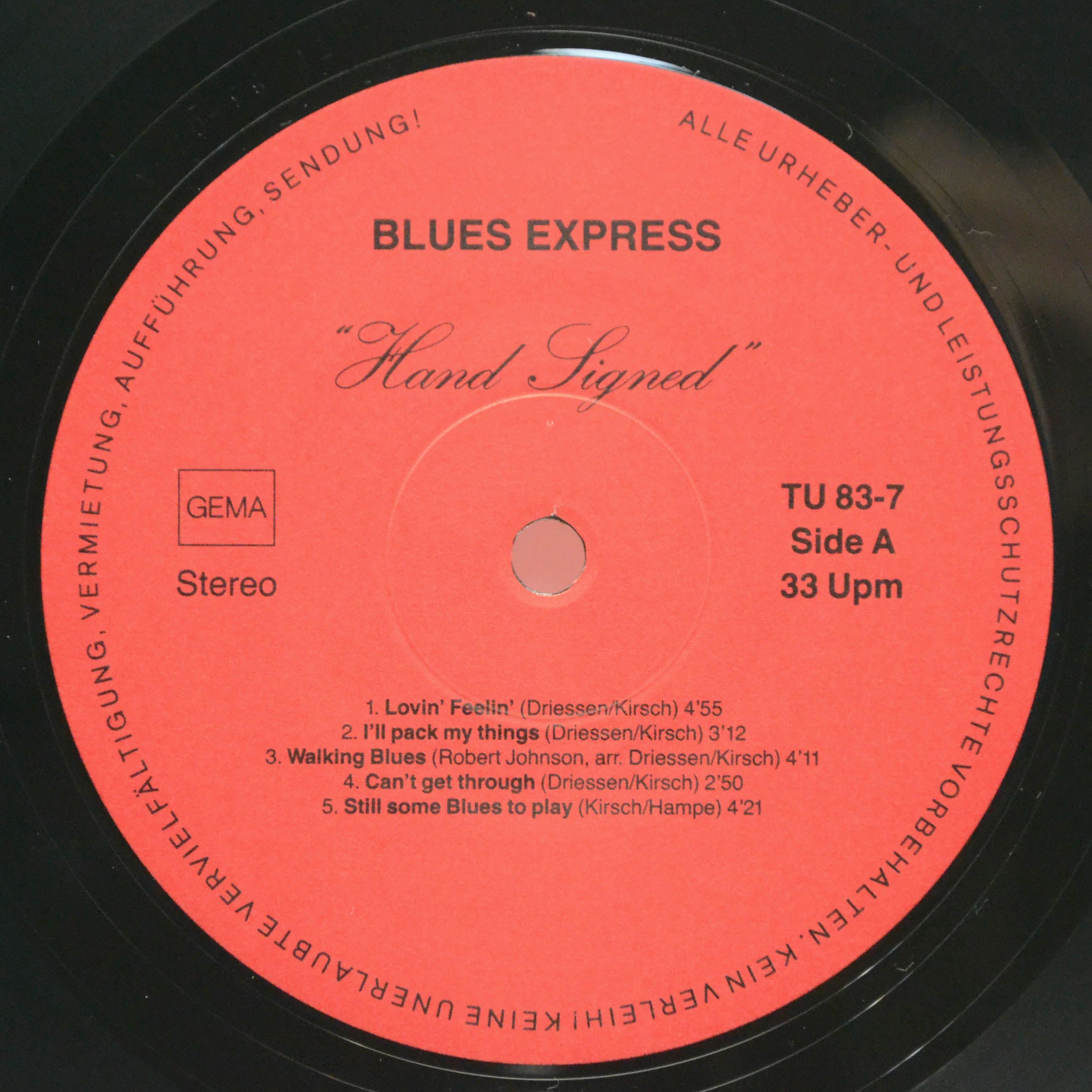 Blues Express — Hand Signed, 1987