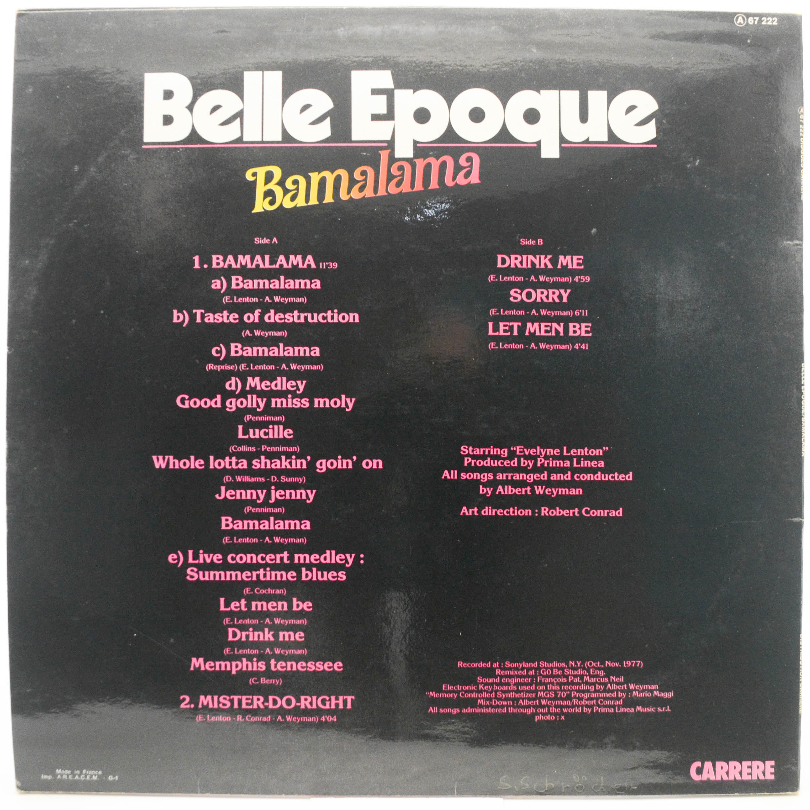 Belle Epoque — Bamalama, 1978