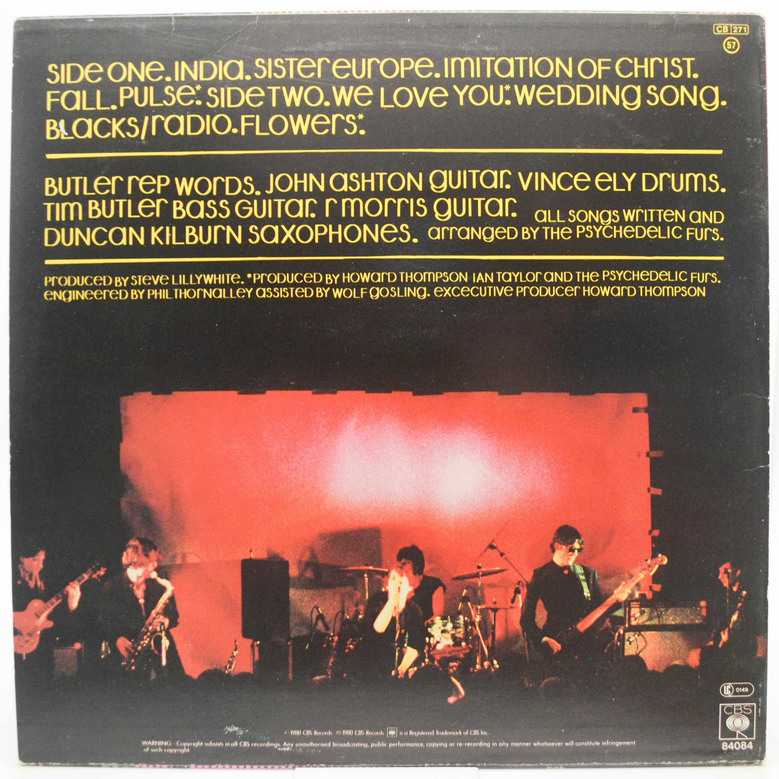 Виниловая пластинка Psychedelic Furs — The Psychedelic Furs, 1980