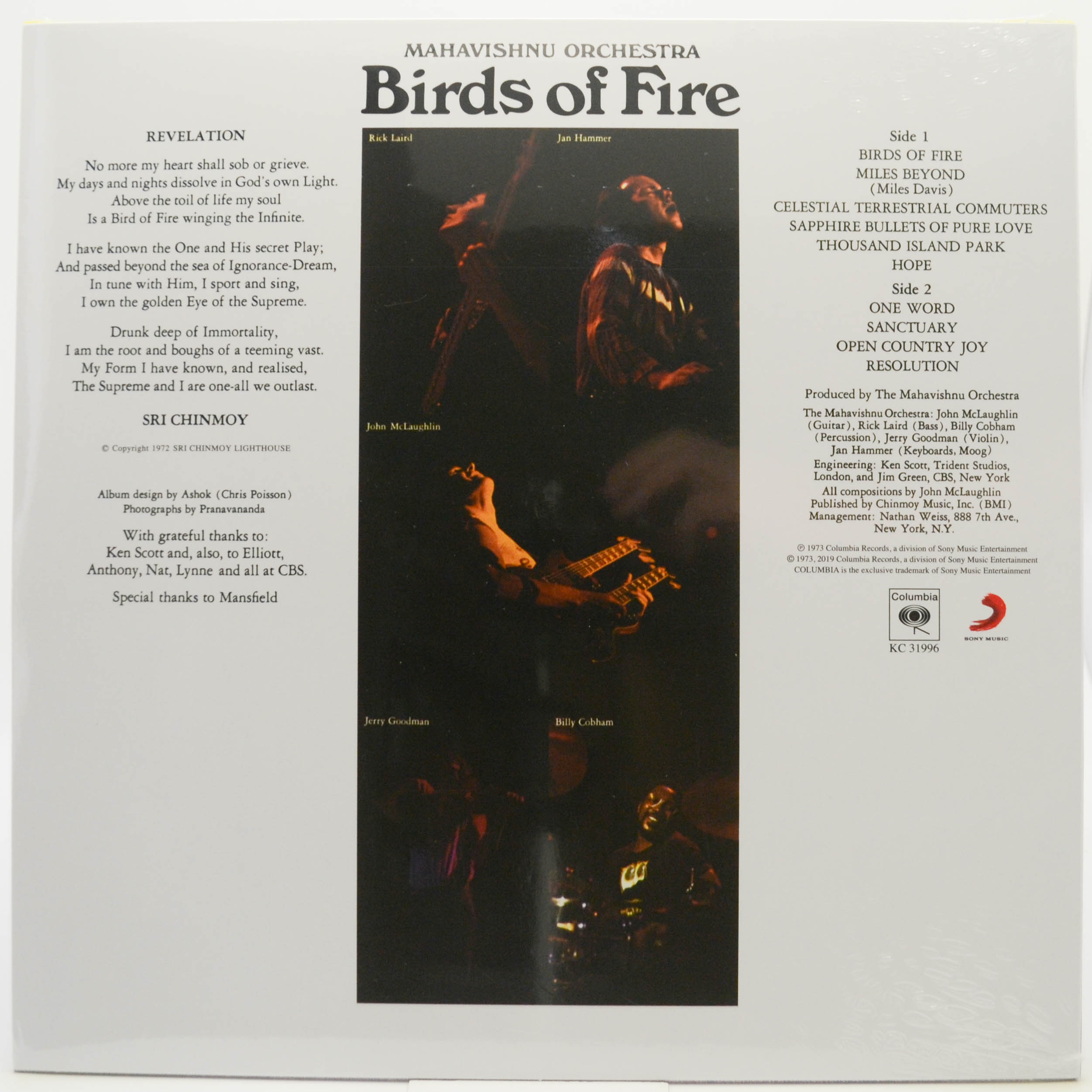 Виниловая пластинка Mahavishnu Orchestra — Birds Of Fire, 1973