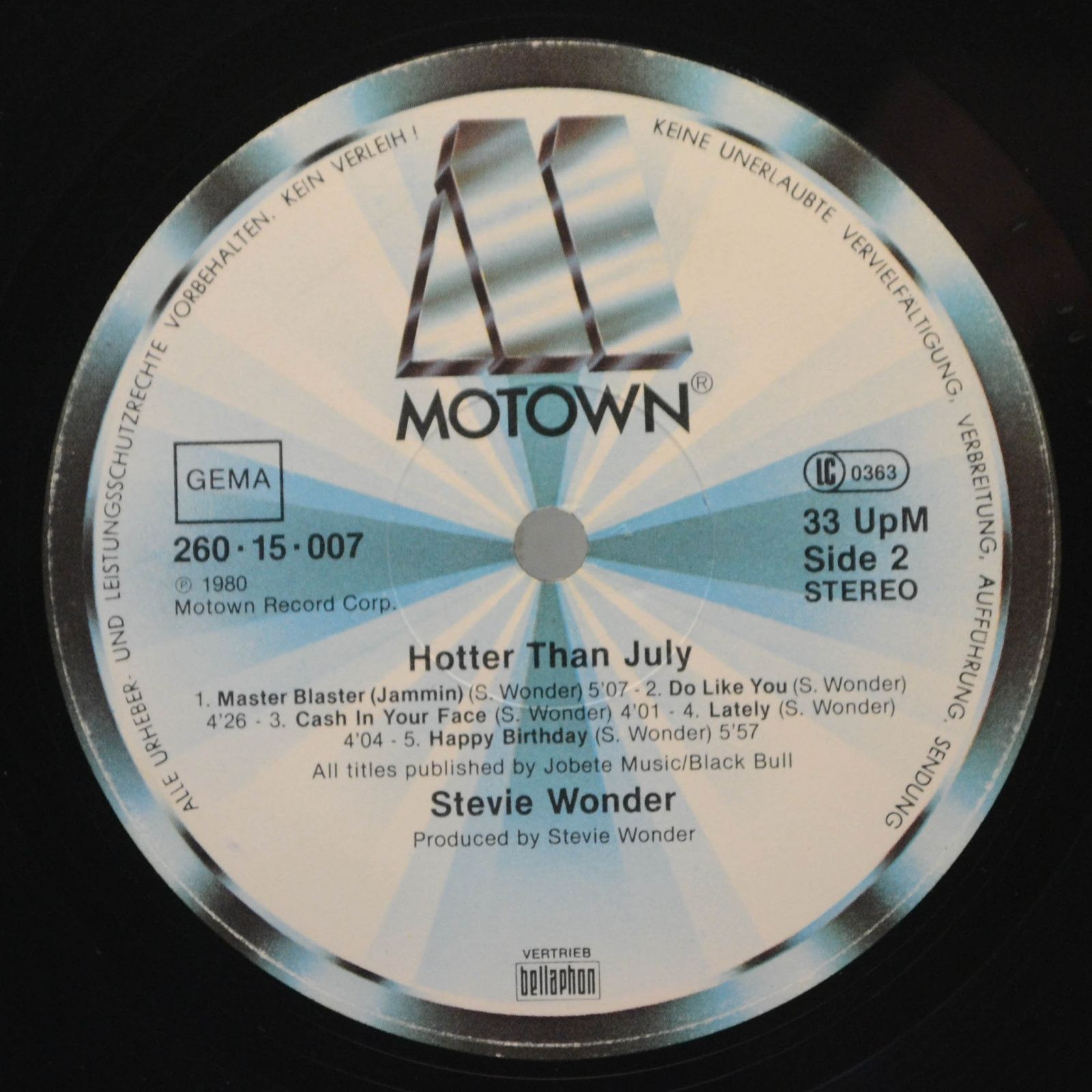 Stevie Wonder — Hotter Than July, 1980