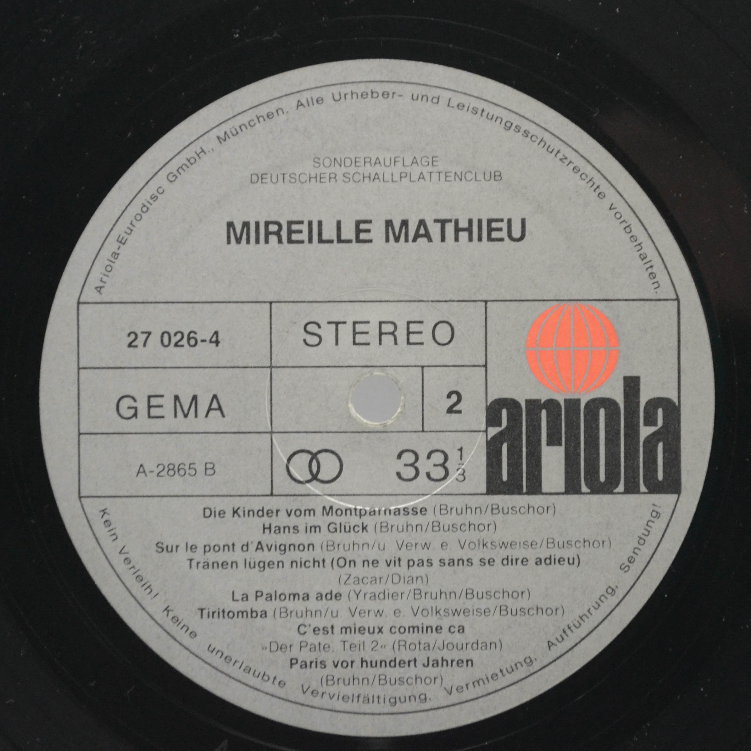 Виниловая пластинка Mireille Mathieu — Mireille Mathieu, 1976