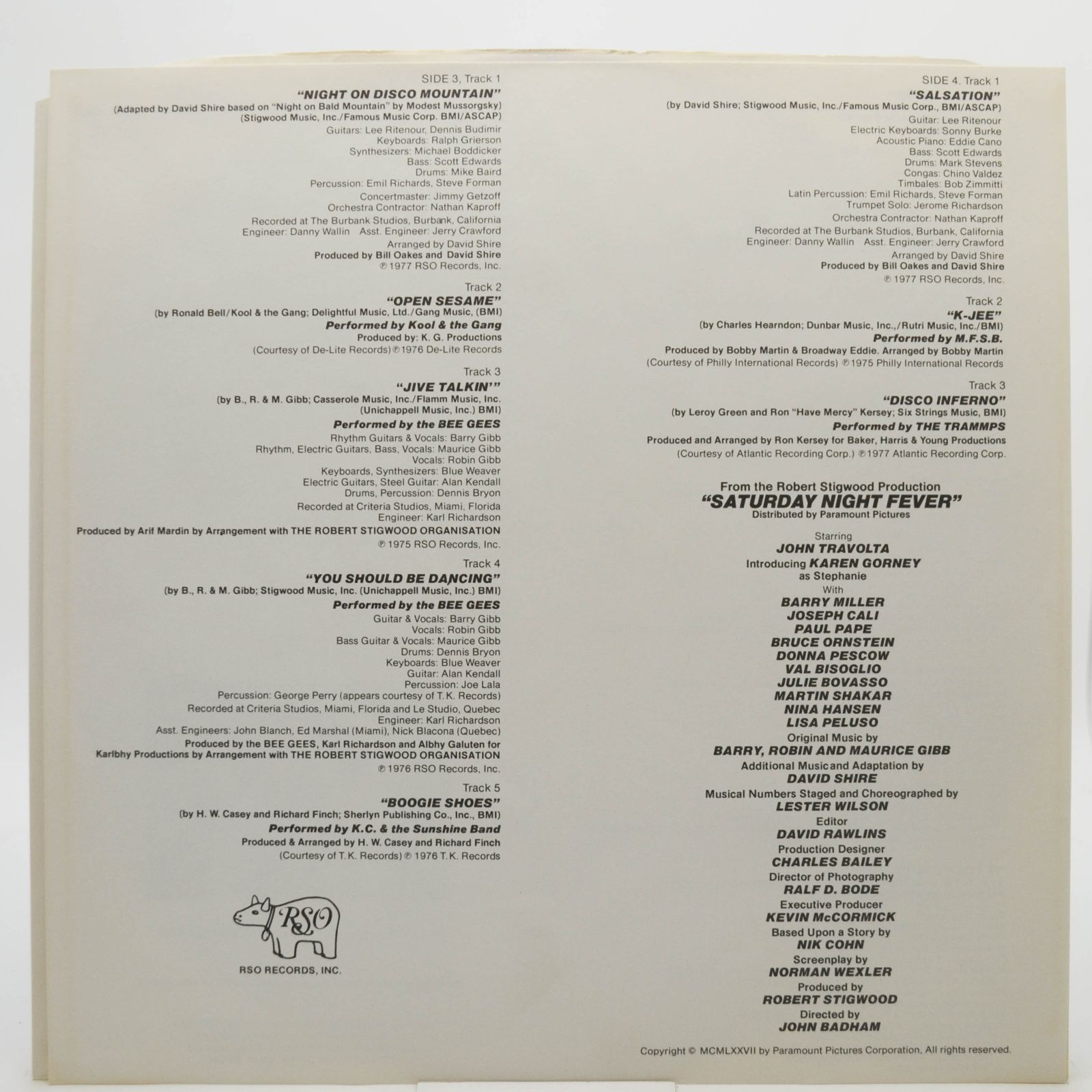 Виниловая пластинка Various — Saturday Night Fever (The Original Movie Sound Track) (2LP), 1978