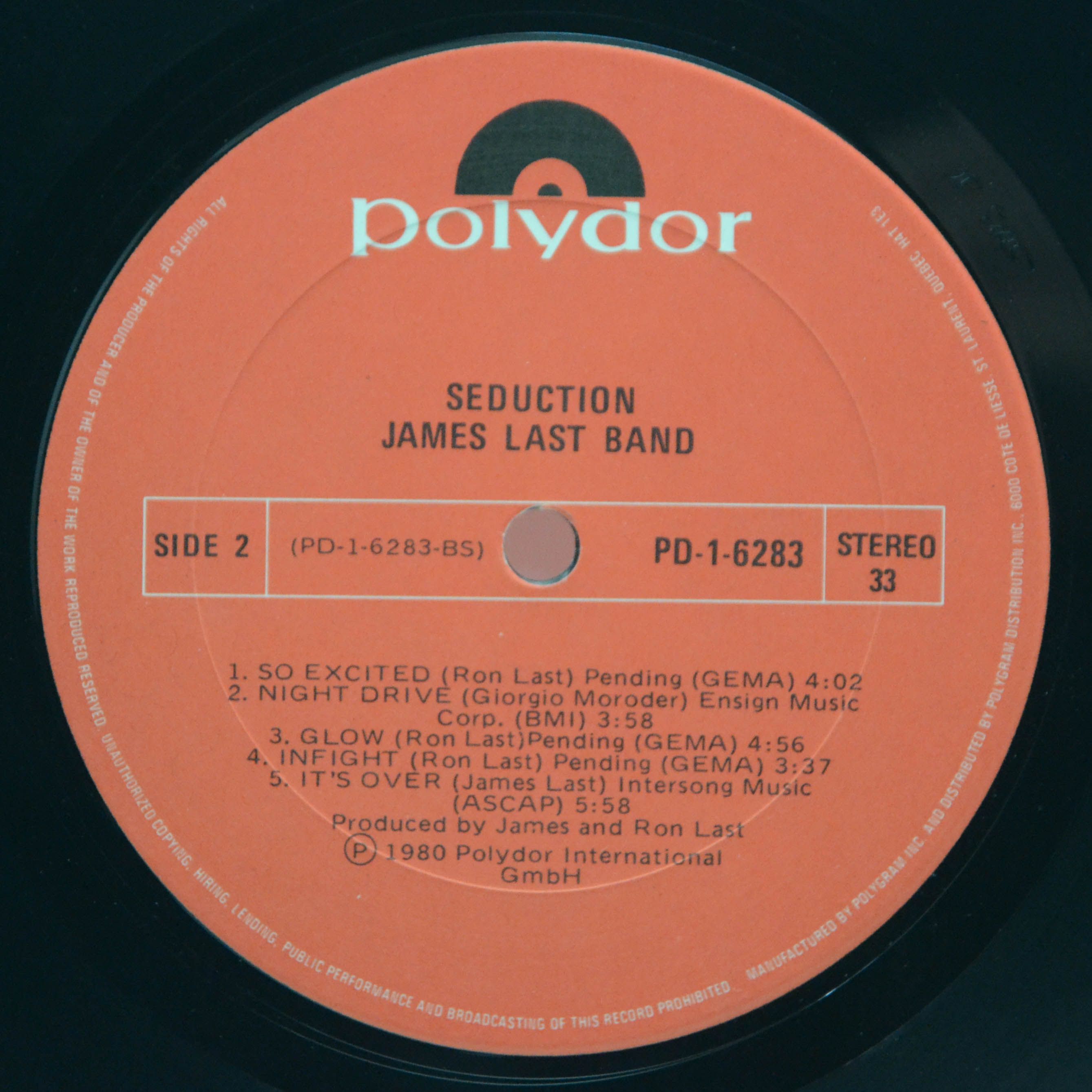 James Last Band — Seduction, 1980