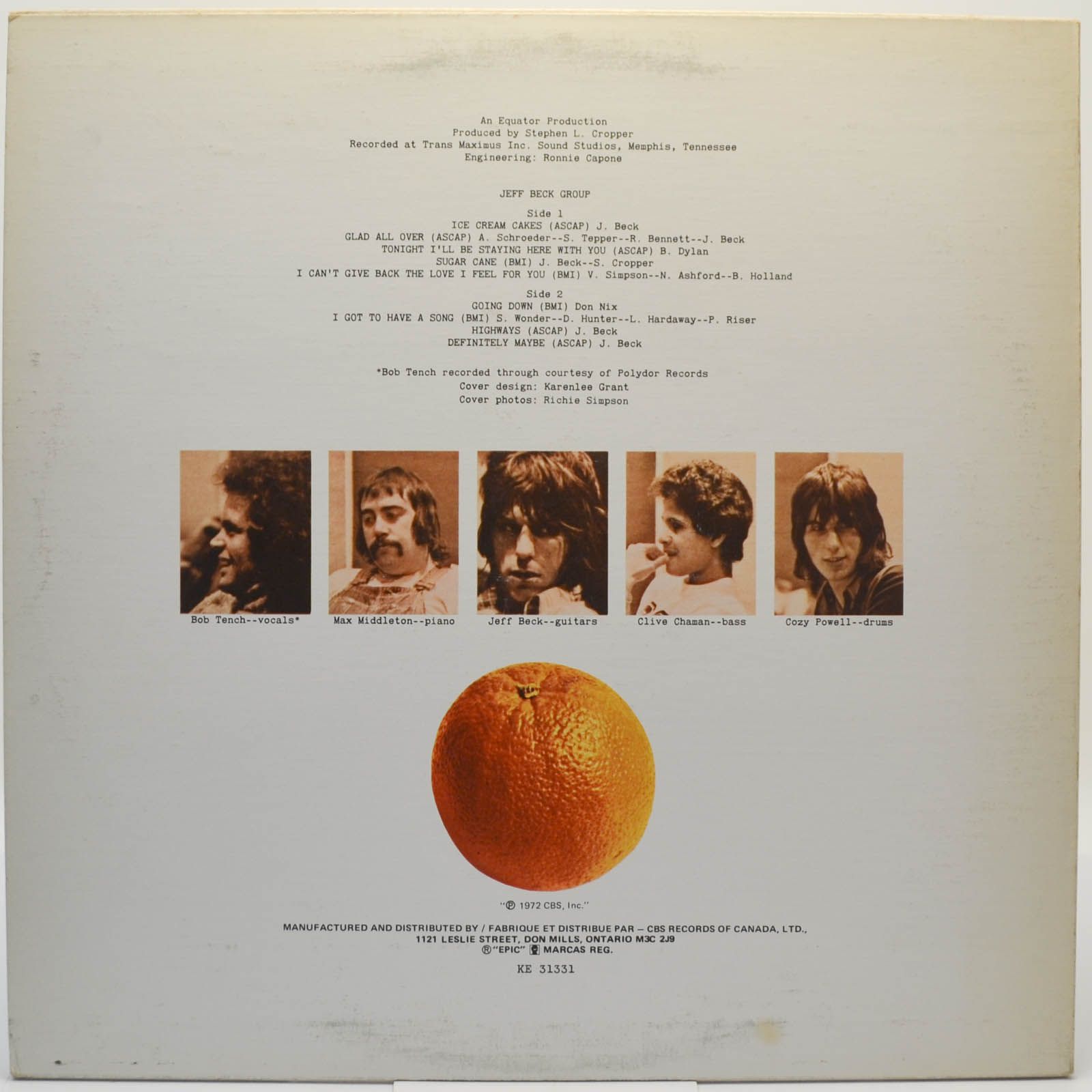 Jeff Beck Group — Jeff Beck Group, 1972