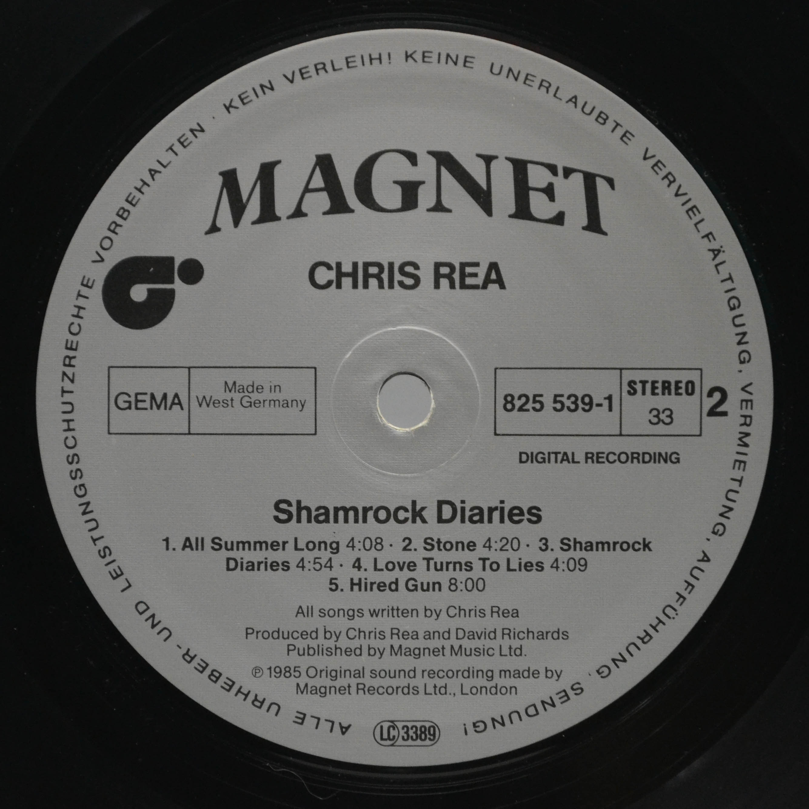Chris Rea — Shamrock Diaries, 1985