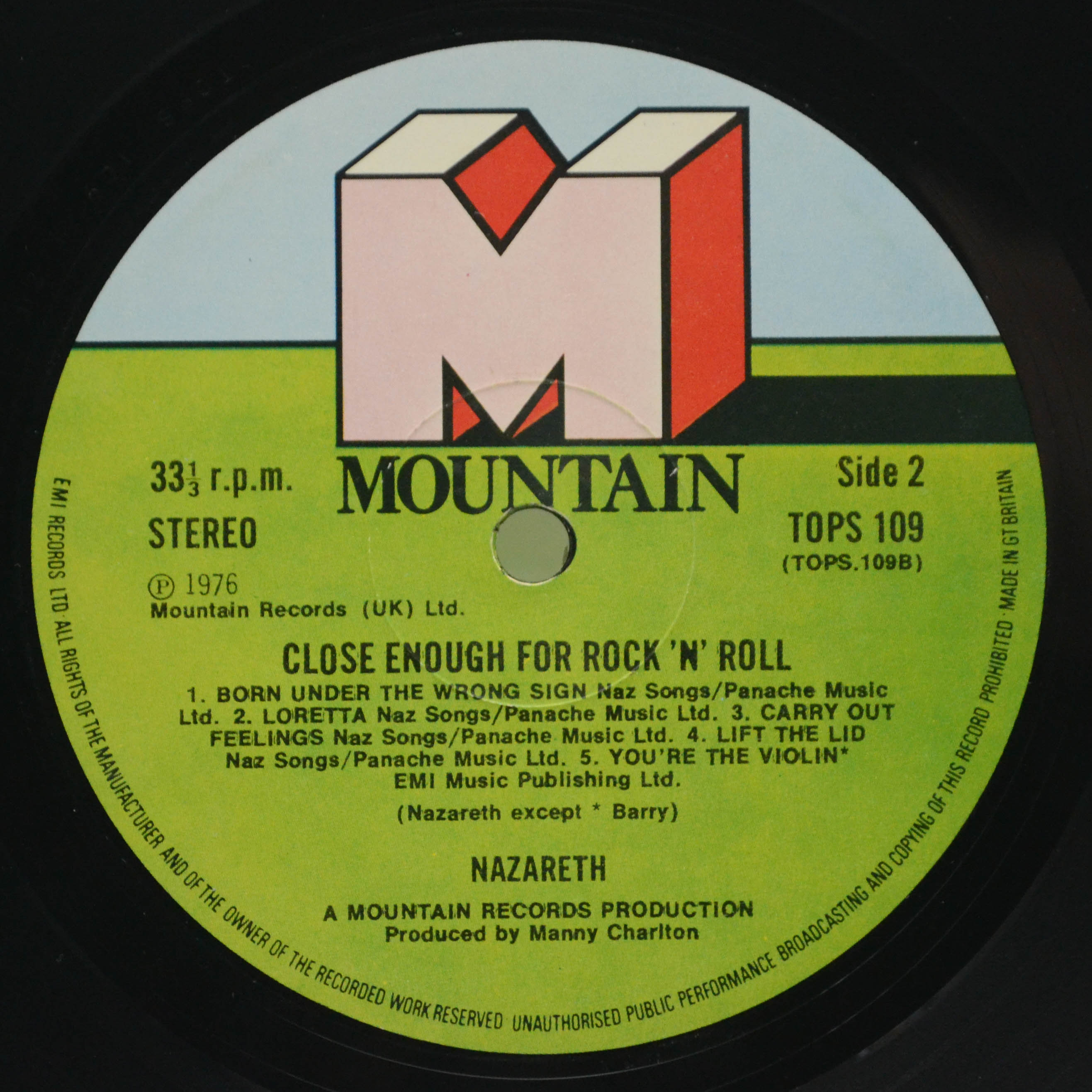 Nazareth — Close Enough For Rock 'N' Roll (1-st, UK), 1976