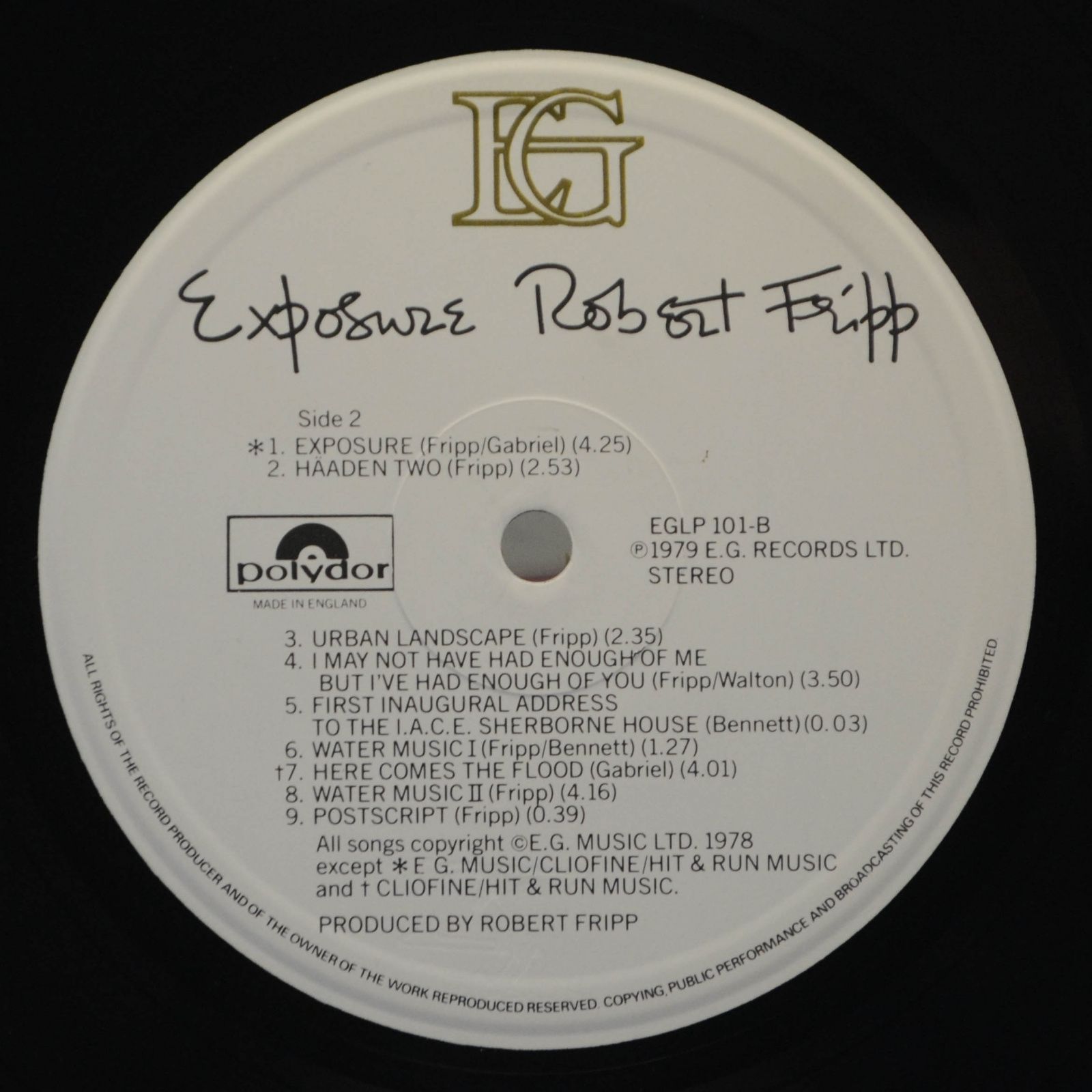 Robert Fripp — Exposure (1-st, UK), 1979